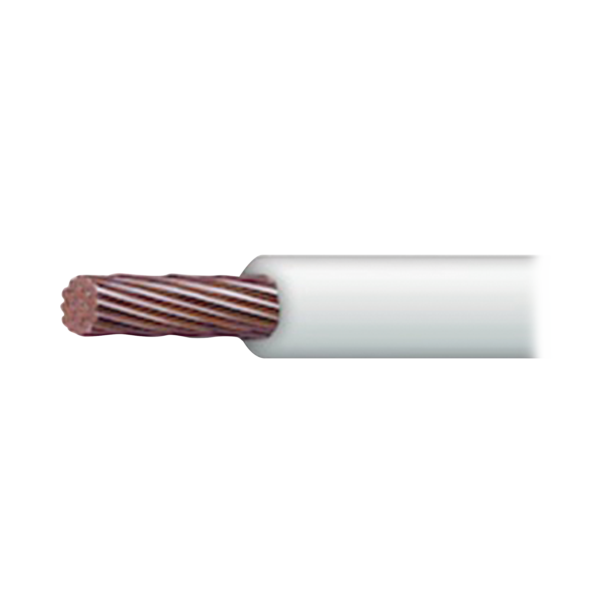 Cable ElÃ©ctrico de Cobre Recubierto THW-LS Calibre 6 AWG 19 Hilos Color Blanco (100 metros)