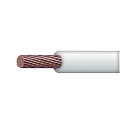 Cable ElÃ©ctrico 8 awg  color blanco,Conductor de cobre suave cableado. Aislamiento de PVC, autoextinguible. BOBINA 100 MTS