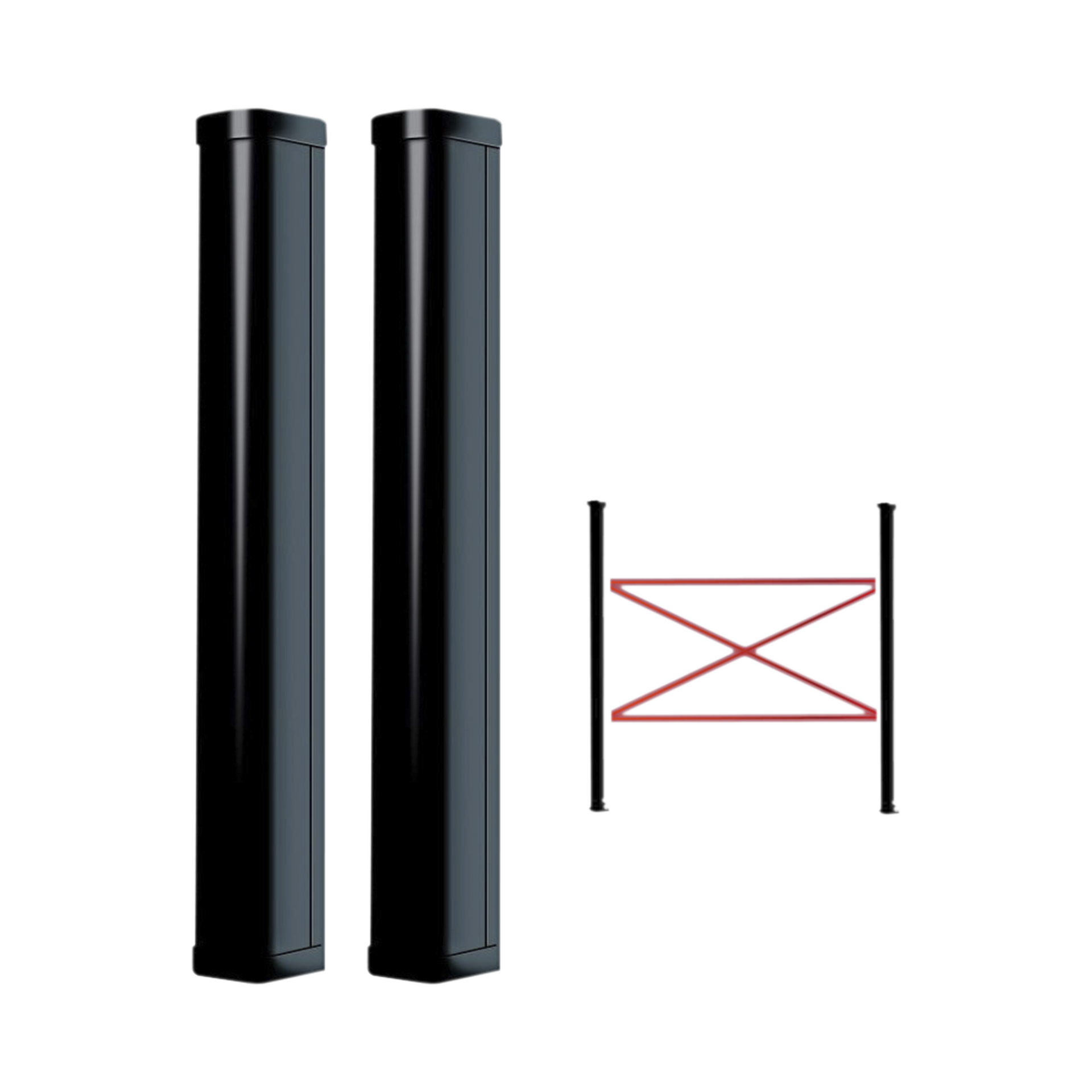 Detector FotoelÃ©ctrico de 100 cm de Altura / Tipo Cortina para DetecciÃ³n Perimetral / BaterÃ­as de respaldo / Cobertura de 100 metros en exterior / AlimentaciÃ³n a 110/220VAC / 100 cm de Alto