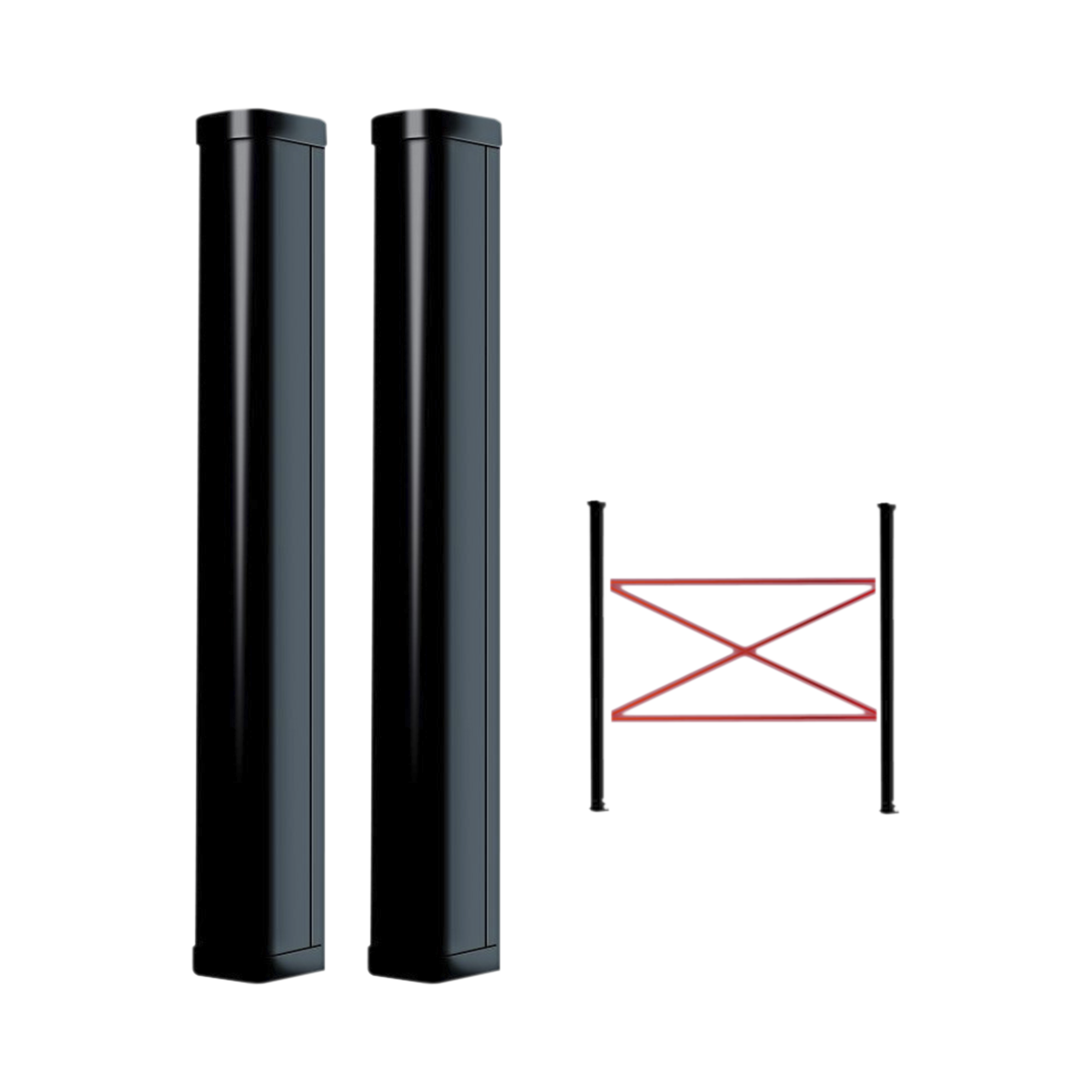 Detector FotoelÃ©ctrico de 100 cm de Altura / Tipo Cortina para DetecciÃ³n Perimetral / BaterÃ­as de respaldo / Cobertura de 100 metros en exterior / AlimentaciÃ³n a 110/220VAC / 100 cm de Alto