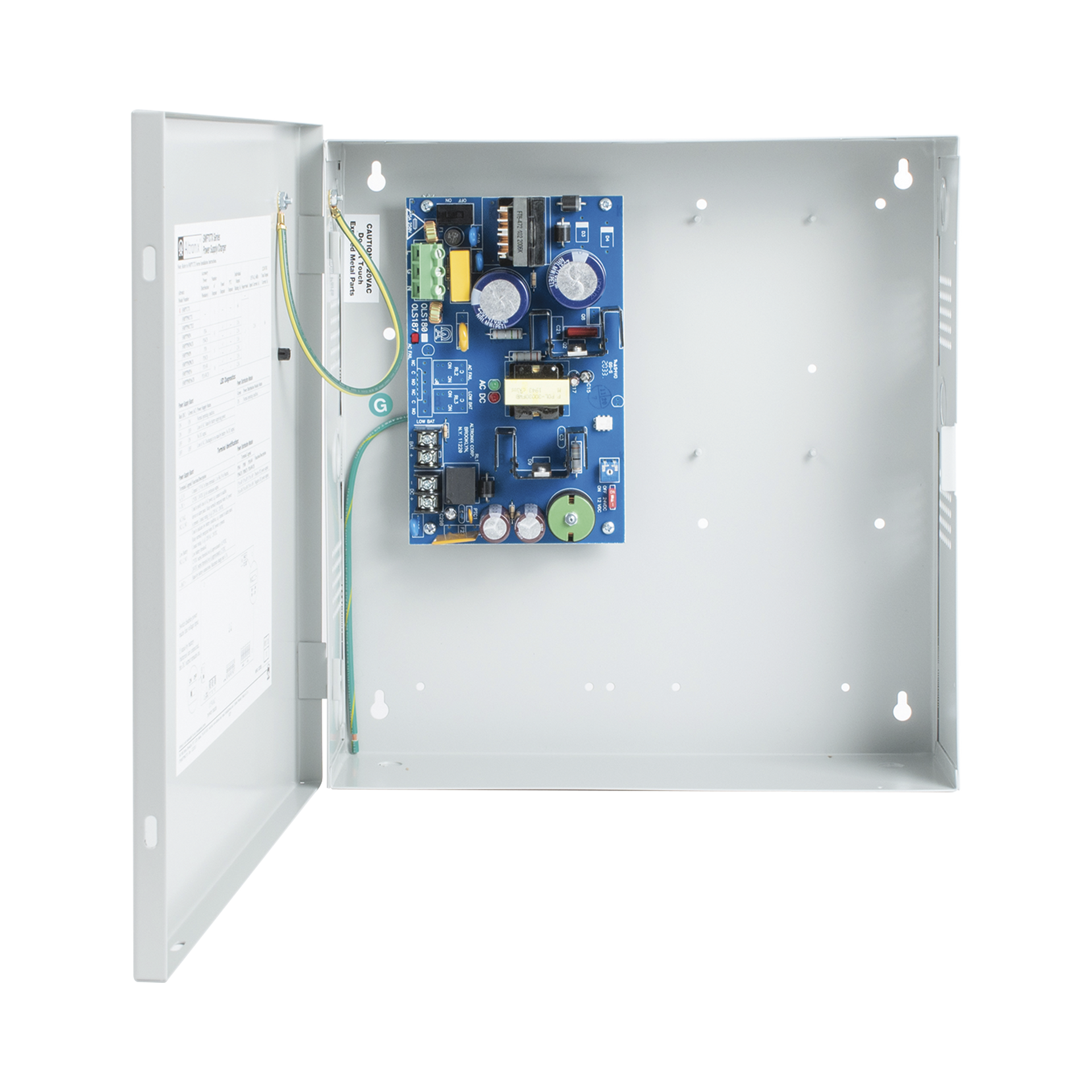 12 o 24 Vcc @ 6 Amp. / fuente de alimentaciÃ³n / 1 salida / capacidad de baterÃ­as de respaldo / requieren baterÃ­as