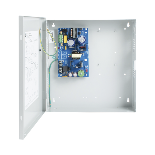 12 o 24 Vcc @ 6 Amp. / fuente de alimentaciÃ³n / 1 salida / capacidad de baterÃ­as de respaldo / requieren baterÃ­as