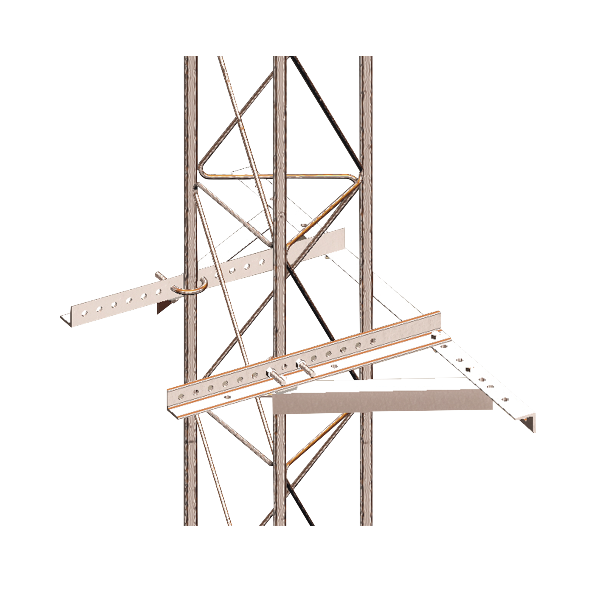 MONTAJE SUJETADOR A/PARED P/TRAMO STZ30G/35G/45G GALV. INM. E/CAL.