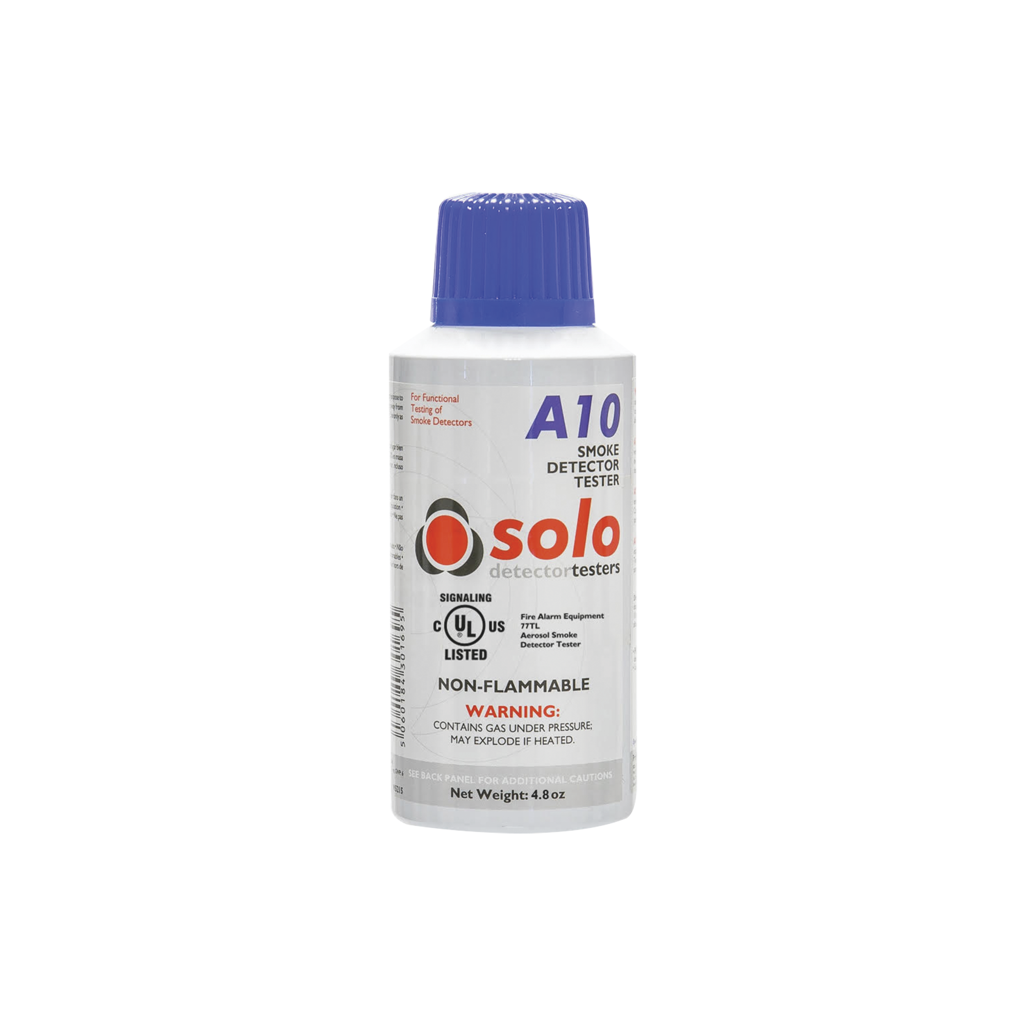 Lata De Humo SintÃ©tico En Aerosol Para Prueba De Detectores Puntuales, No TÃ³xico, No Inflamable, Libre De Silicona, 100%Biodegradable, No Contamina Los Detectores, Uso Manual o En Dispensadores SOLO-330/SOLO-332, Listado UL