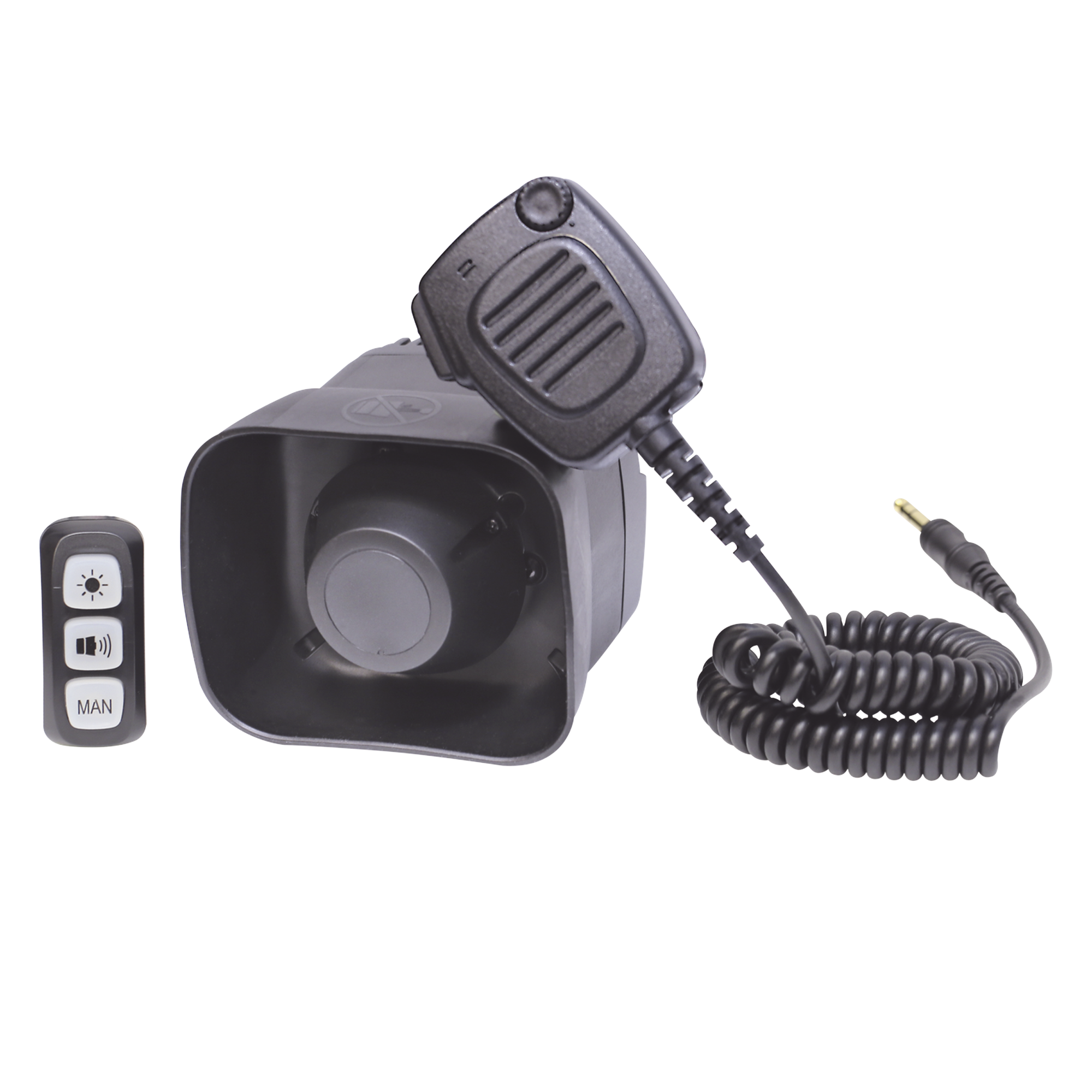 Sirena/Bocina Compacta Para Motocicleta de 30 Watts, Incluye Controlador y Microfono