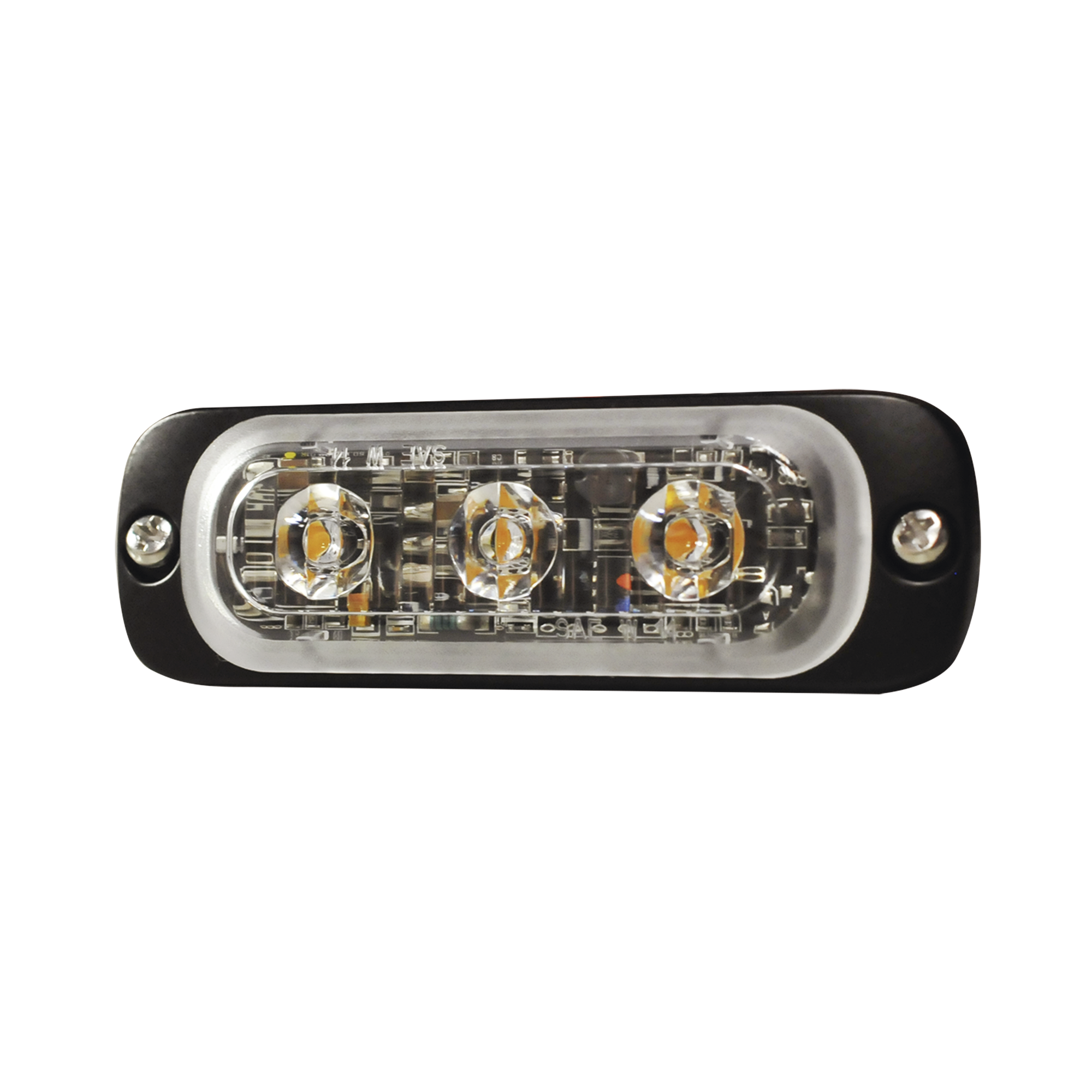 Luz Auxiliar de 3 LED, Azul, SAE, 12-24 Vcd, Lente transparente