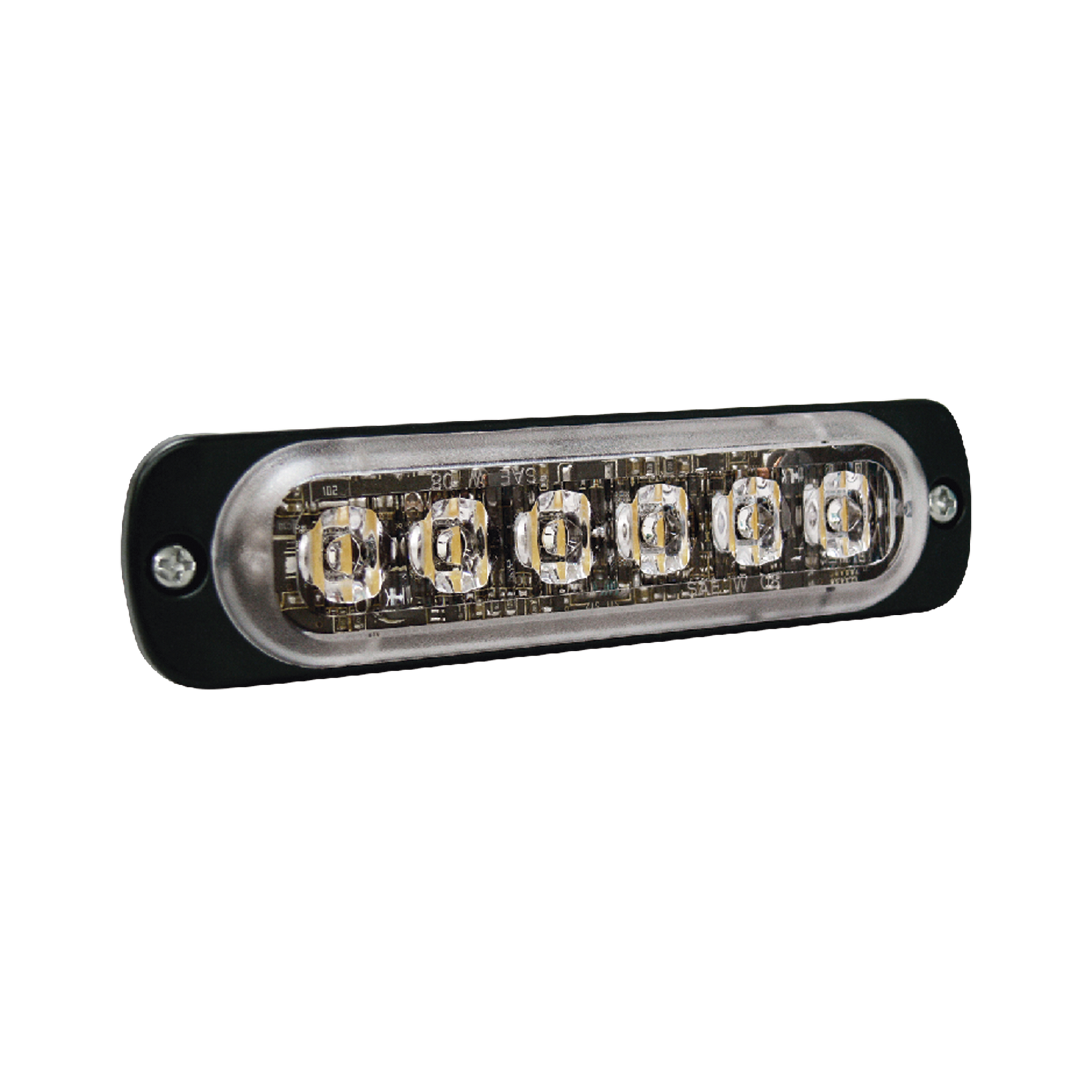 Luz Auxiliar de 6 LED, Azul, Bisel Negro, Lente Transparente