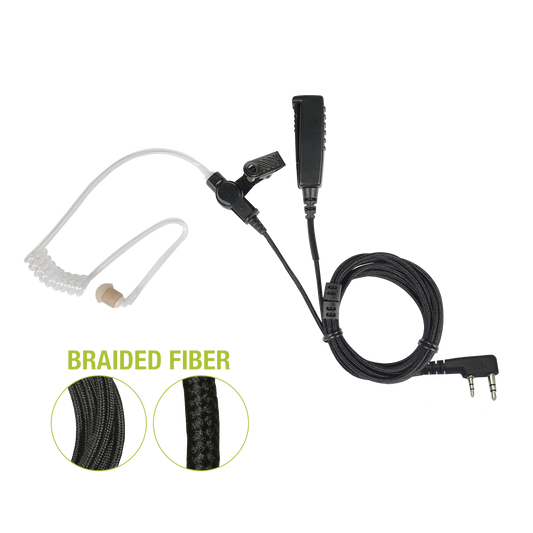 MicrÃ³fono De Solapa de 2 Cables Fibra Trenzada Serie SPM2300BF Con Conector KENWOOD de 2 Pines