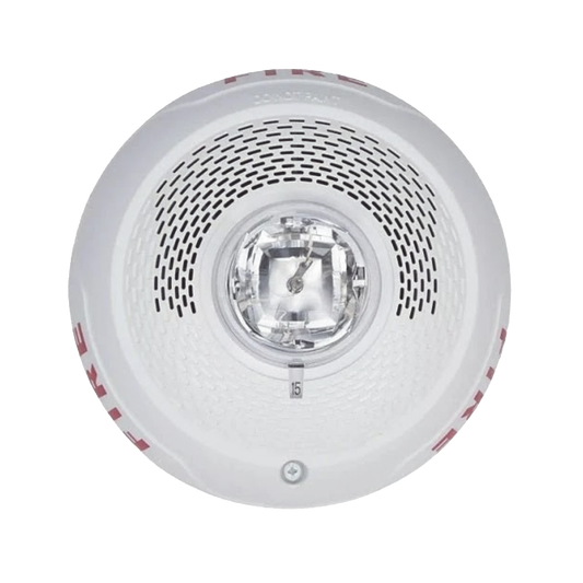 Bocina con LÃ¡mpara EstroboscÃ³pica, Montaje en Techo, Color Blanco, Nuevo DiseÃ±o Moderno y Elegante y Menor Consumo de Corriente