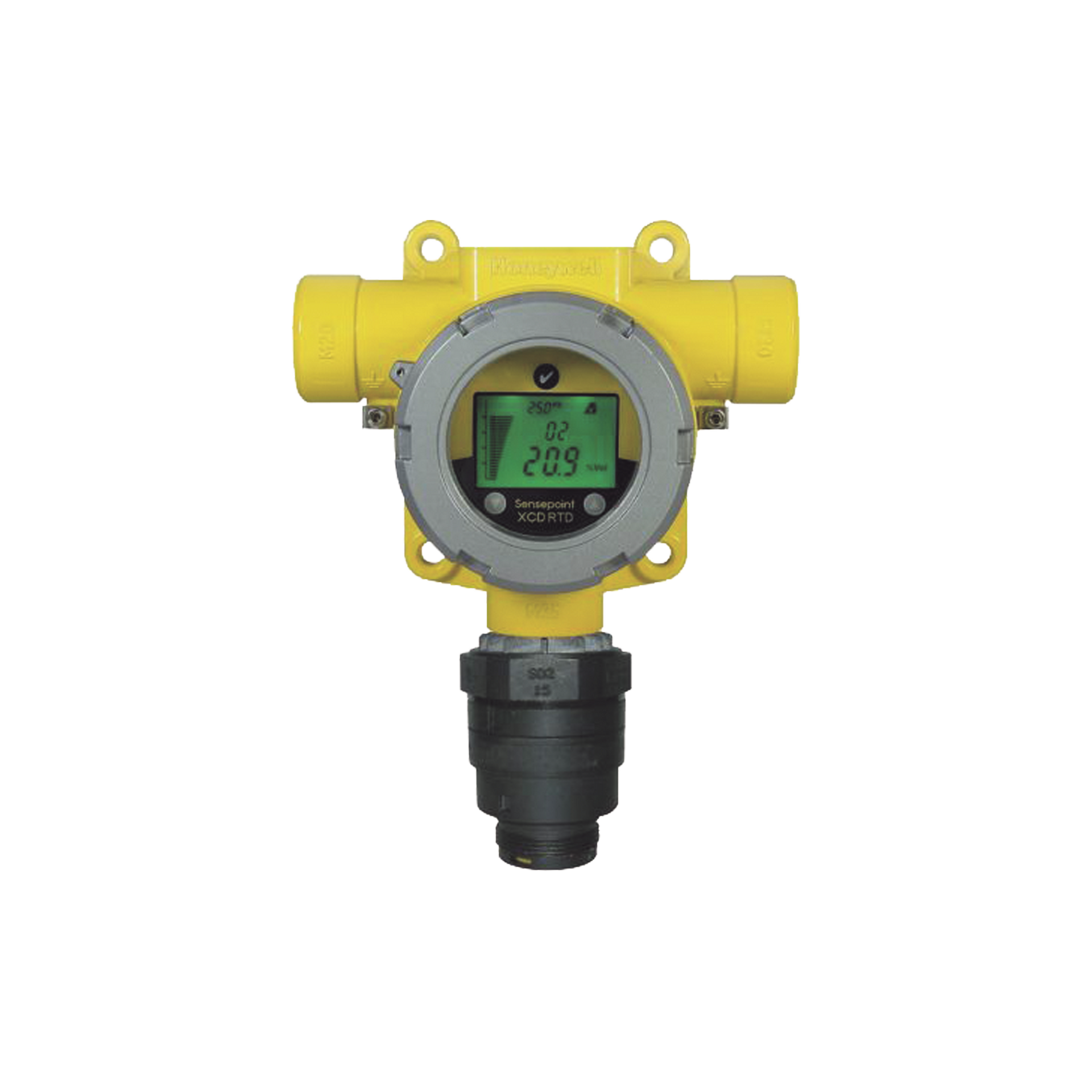 Detector De Gas Fijo Remoto, Con Sensor De Oxigeno (O2) 0-25%, Carcasa Aluminio, Clase I, Div 2, Salida 4-20 mA, 3 Reles, Serie Sensepoint XCD RTD