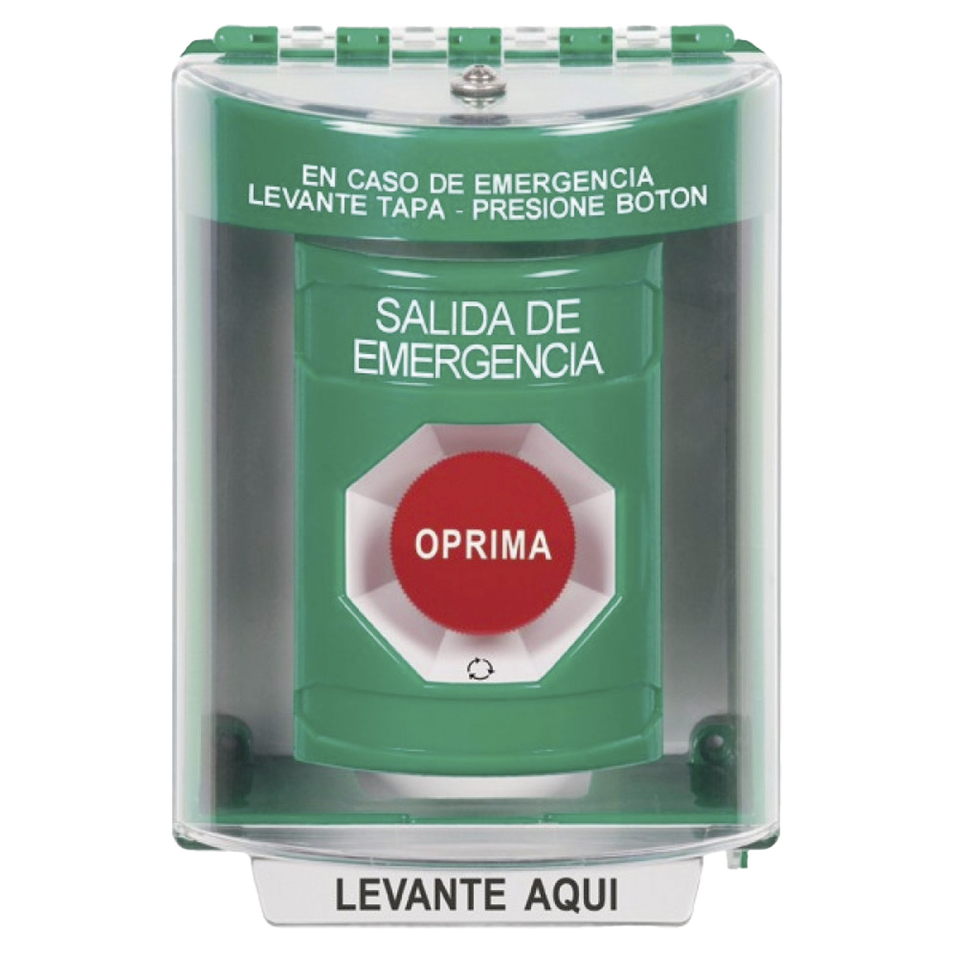 BotÃ³n MultipropÃ³sito, Salida De Emergencia, Girar Para Reset, EspaÃ±ol, Cubierta De Policarbonato, 2 Relevadores NO/NC, Interior/Exterior