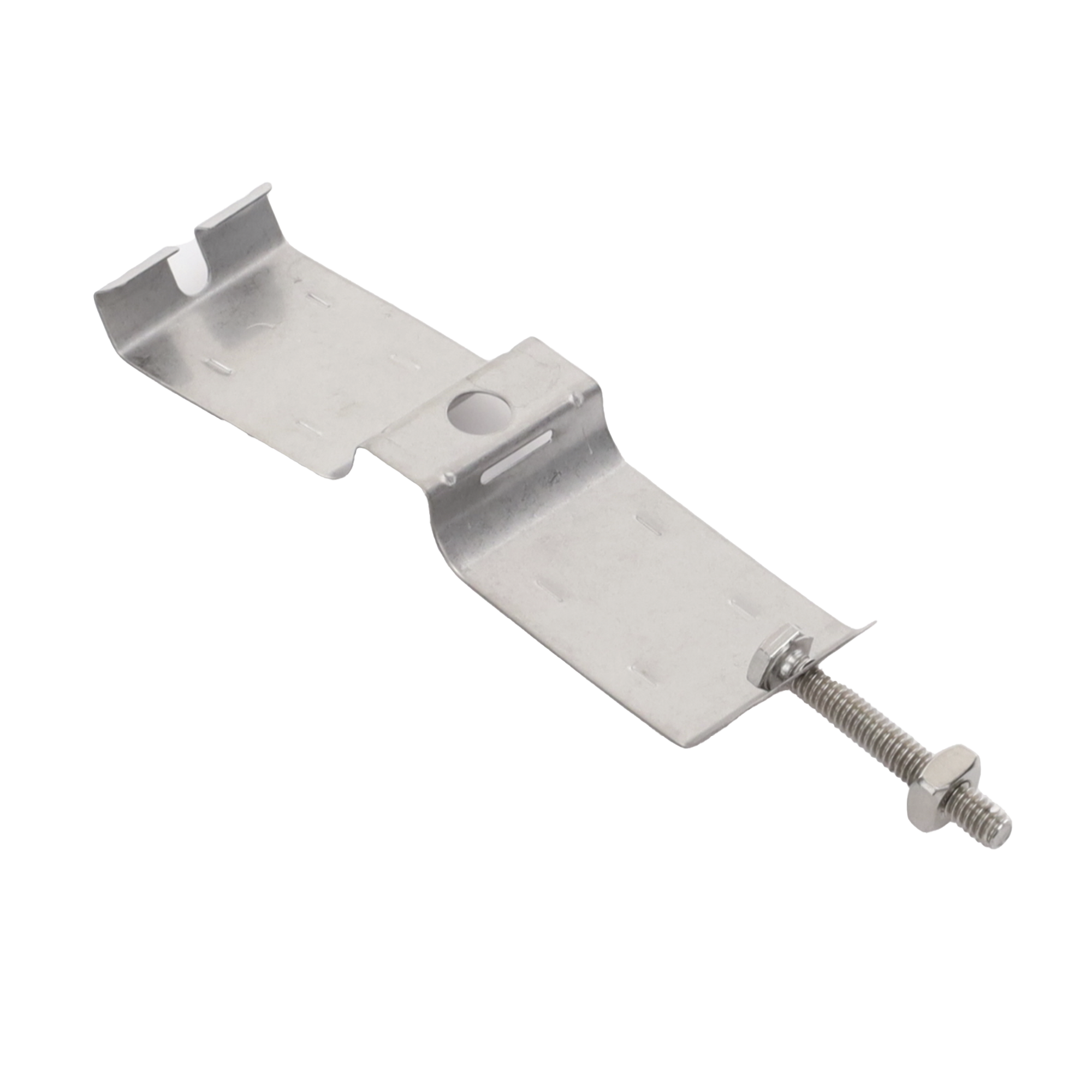 Sujetador de doble click para cable coaxial de 1 1/4"  paquete de 10 piezas.