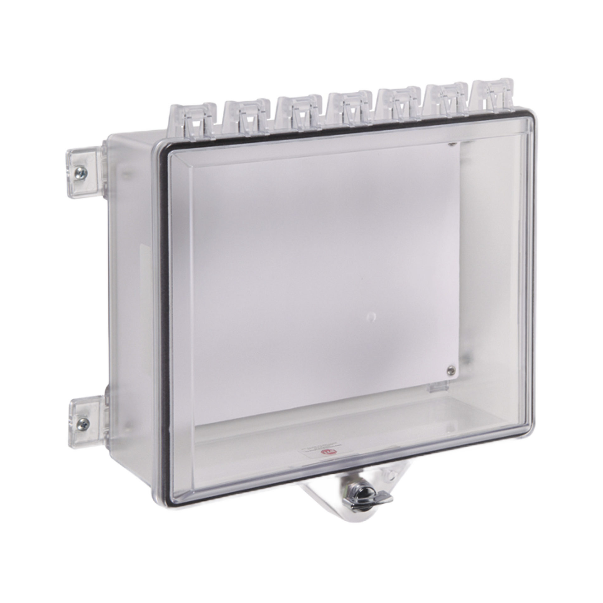 Gabinete de protecciÃ³n tipo 4X con placa trasera y bloqueo de pulgar - Transparente