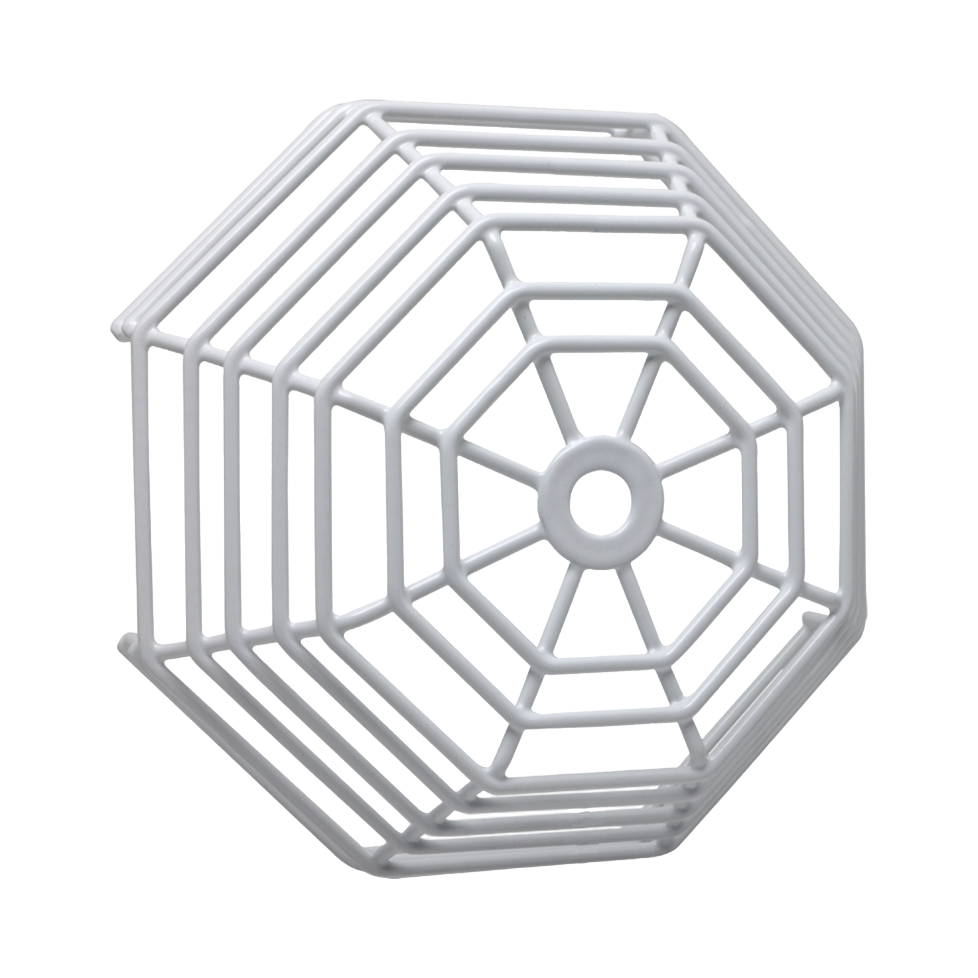 Rejilla de acero Web StopperÂ® para protecciÃ³n de detectores de humo de vandalismo y accidentes. Bajo perfil, montaje en superficie