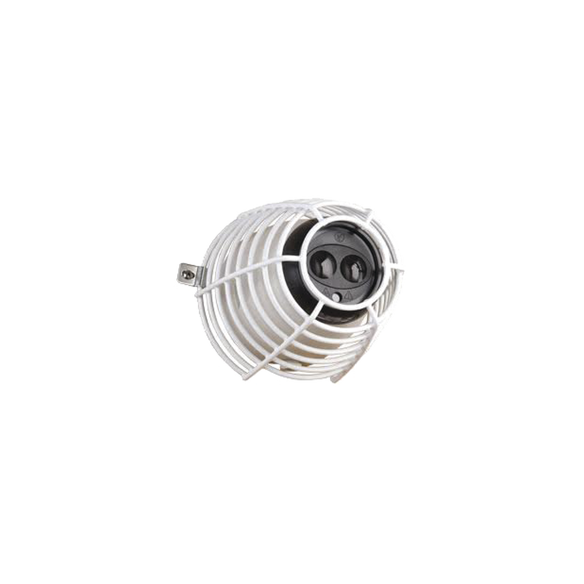 Jaula de acero FIRERAY Damage StopperÂ® para protecciÃ³n de detectores de haz Ã³ptico. Dimensiones 6.61 in (168 mm) altura x 6.61 in (168 mm) ancho x 5.78 in (147 mm) profundidad