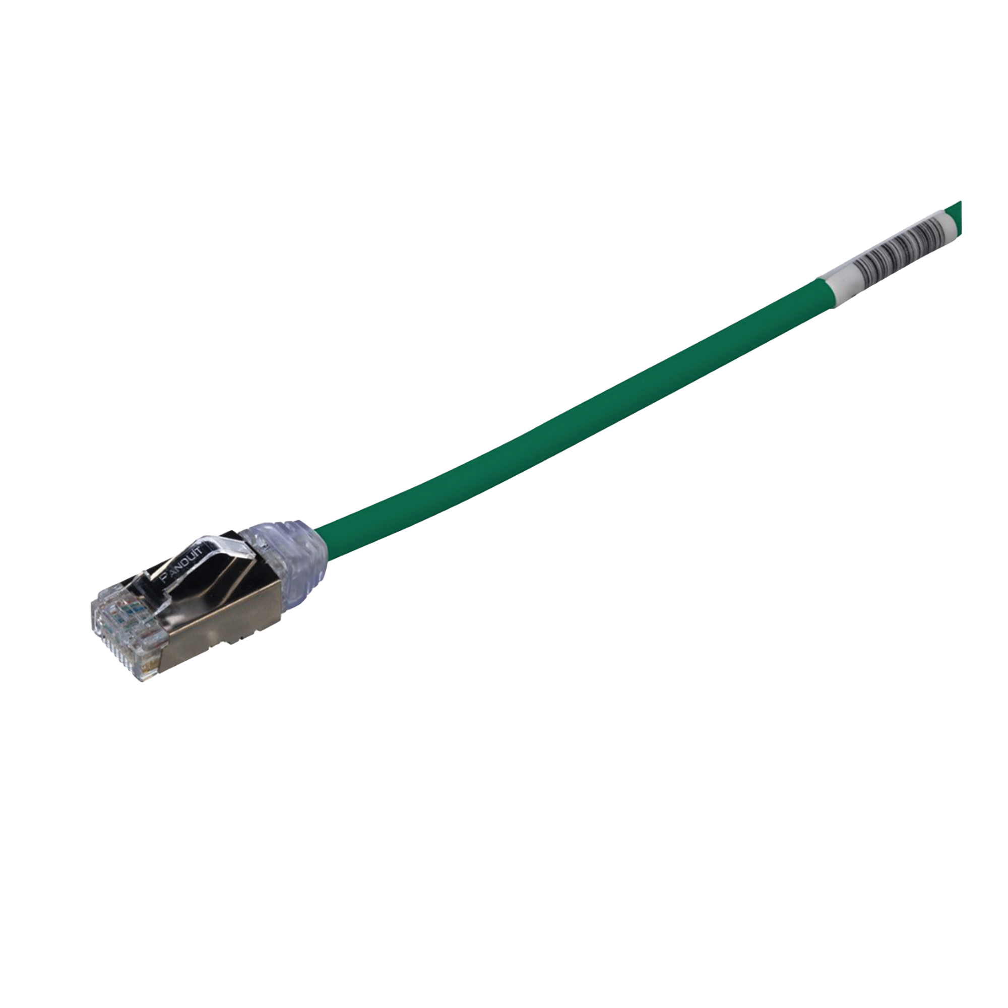 Patch Cord Cat6A, Diametro Reducido 28 AWG, Blindado S/FTP, CM/LS0H, 20 cm, Color Verde