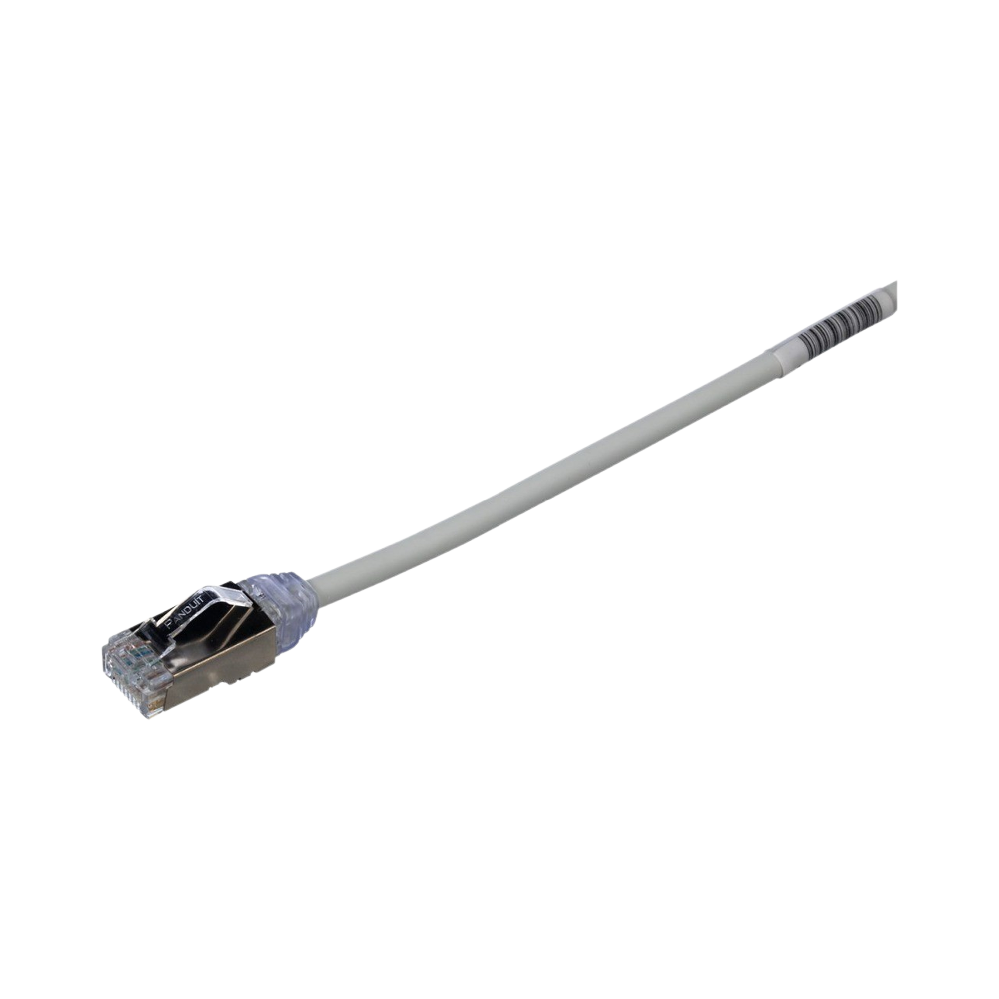 Patch Cord Cat6A, Diametro Reducido 28 AWG, Blindado S/FTP, CM/LS0H, 1 m, Color Gris