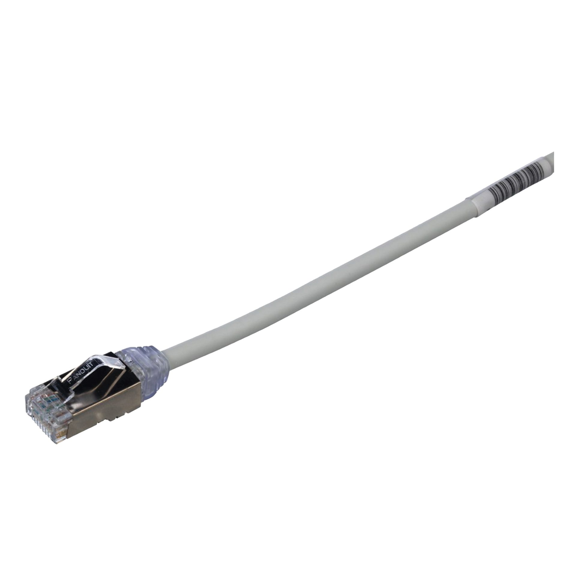 Patch Cord Cat6A, Diametro Reducido 28 AWG, Blindado S/FTP, CM/LS0H, 2 m, Color Gris