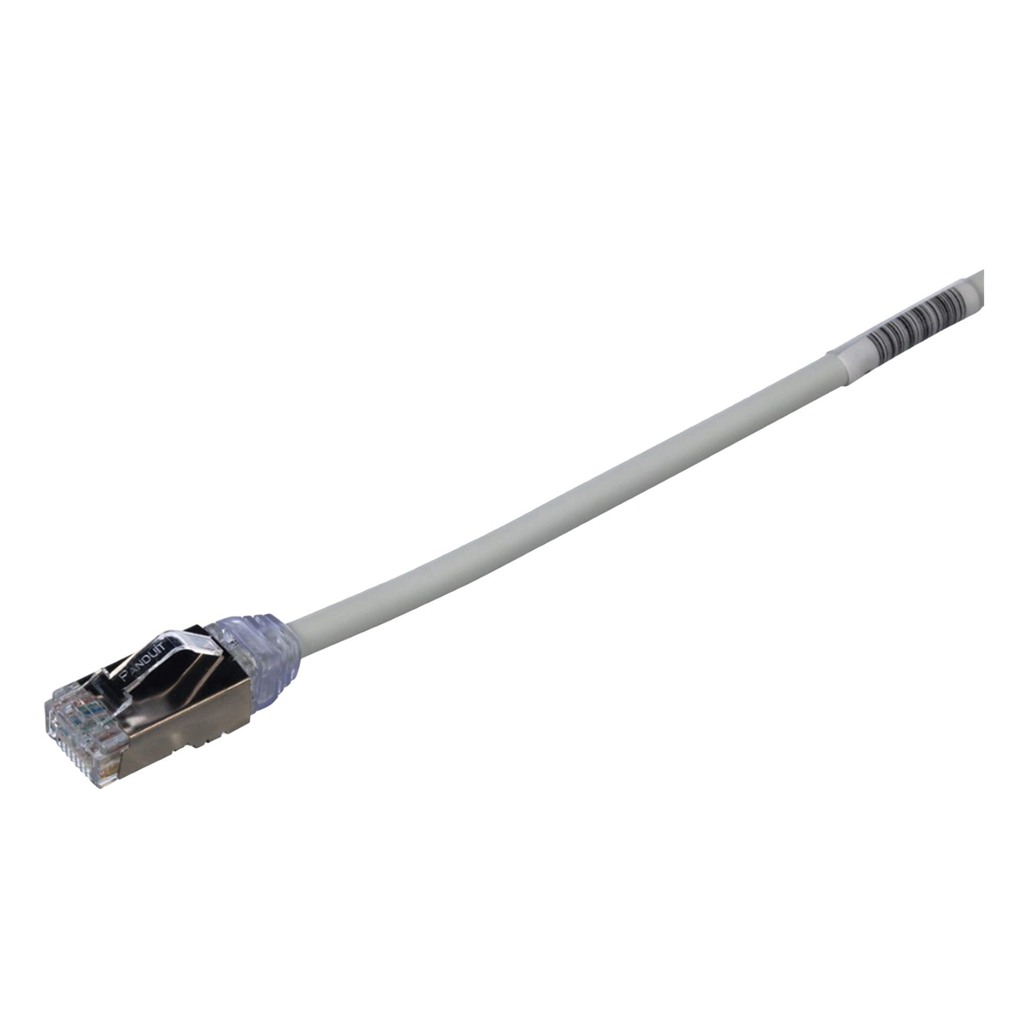 Patch Cord Cat6A, Diametro Reducido 28 AWG, Blindado S/FTP, CM/LS0H, 2 m, Color Gris