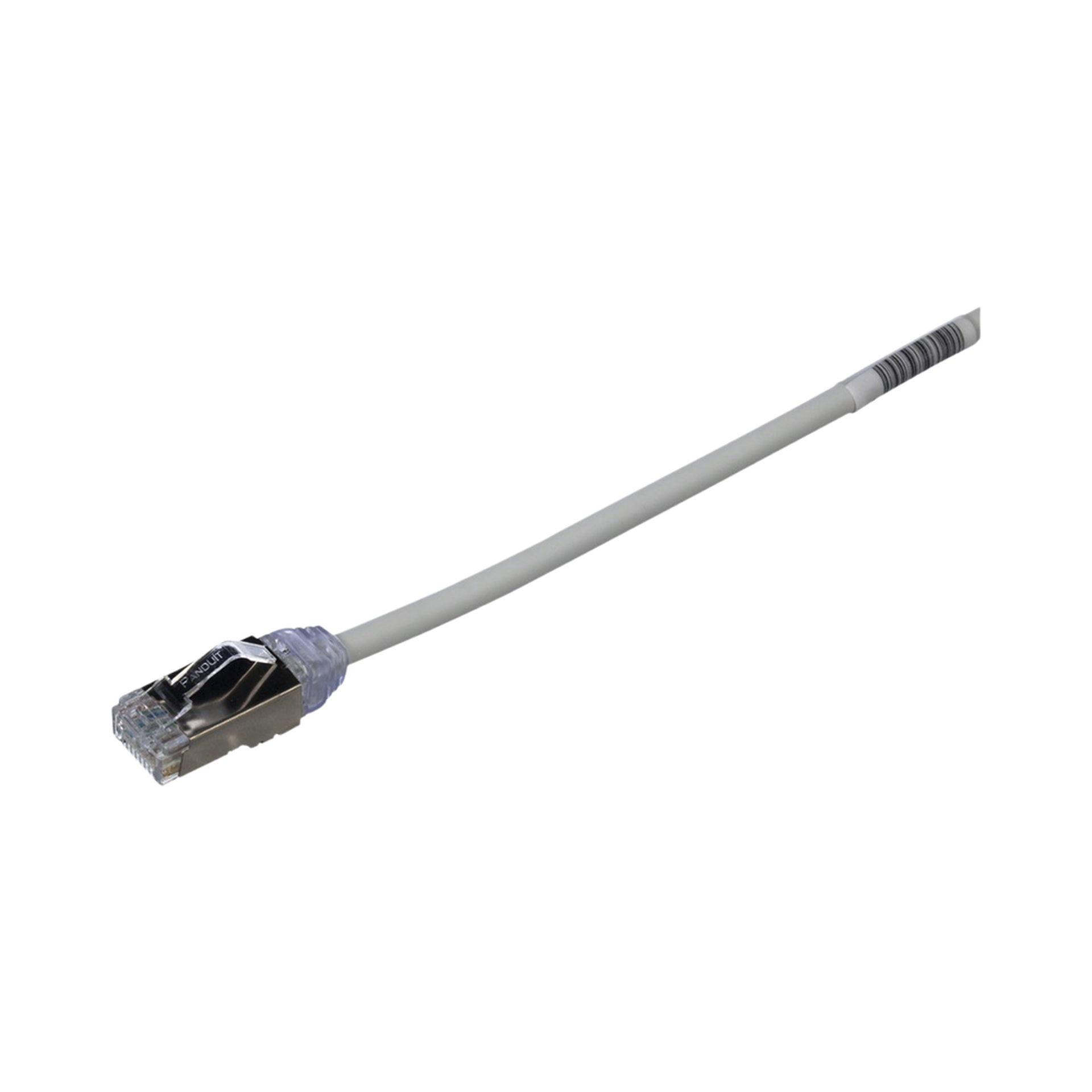 Patch Cord Cat6A, Diametro Reducido 28 AWG, Blindado S/FTP, CM/LS0H, 3 m, Color Gris