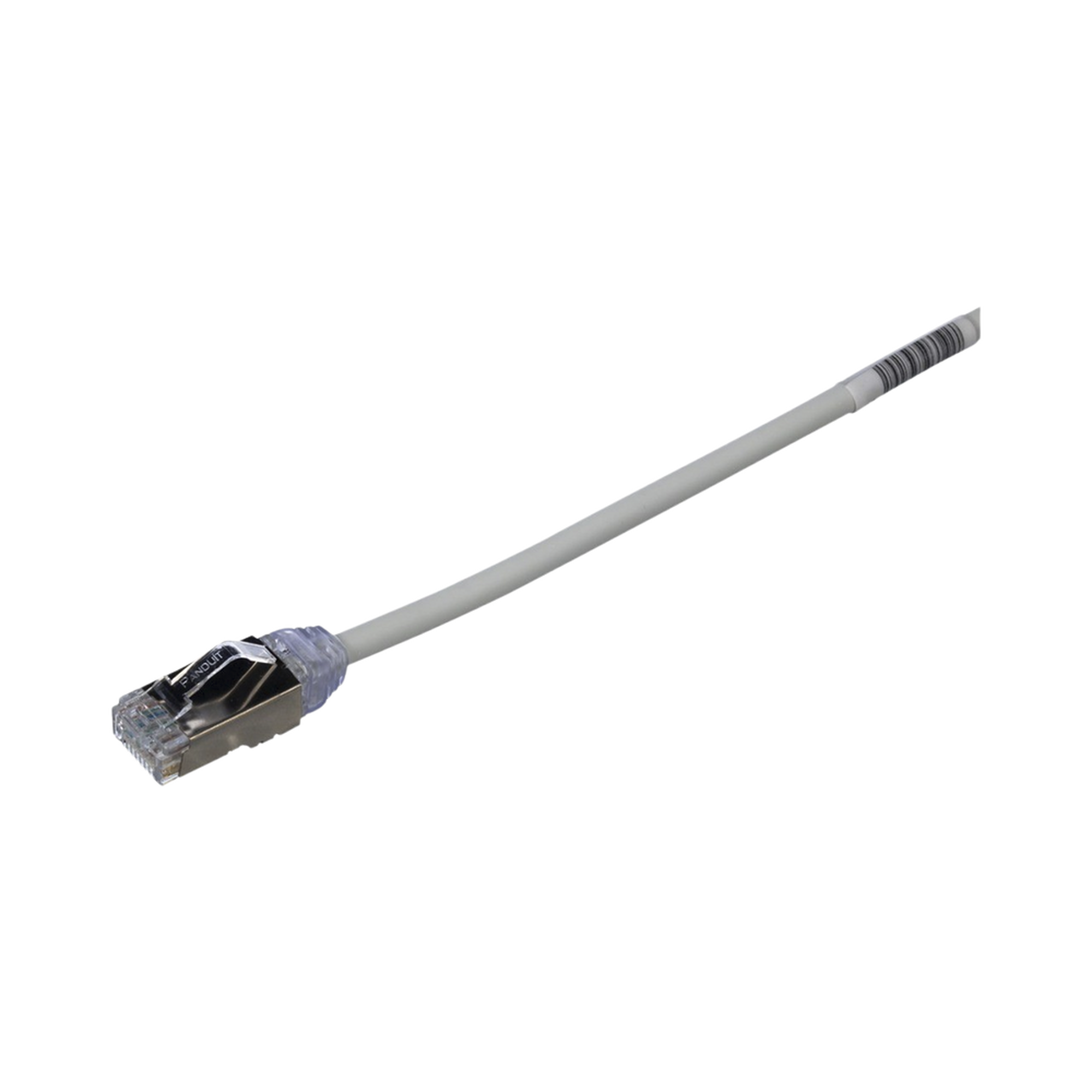 Patch Cord Cat6A, Diametro Reducido 28 AWG, Blindado S/FTP, CM/LS0H, 3 m, Color Gris