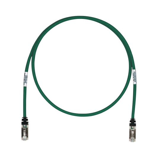 Patch Cord Cat6A, Blindado S/FTP, CM/LS0H, 13ft, Color Verde