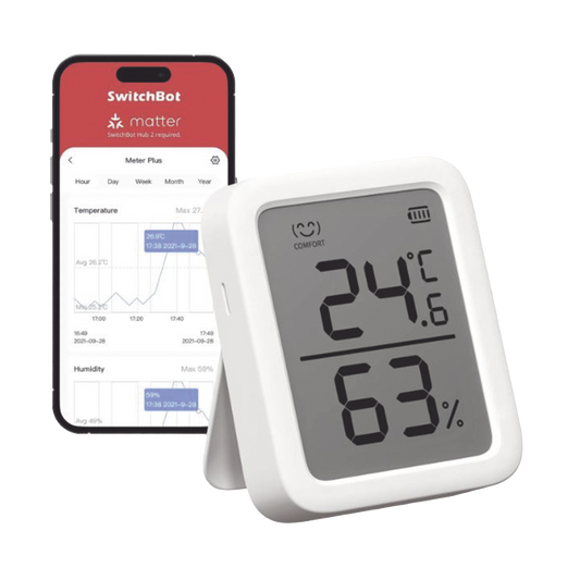 Medidor de temperatura y humedad Datos en pantalla / inalÃ¡mbrico BLUETOOTH compatible con HUB SwitchBot