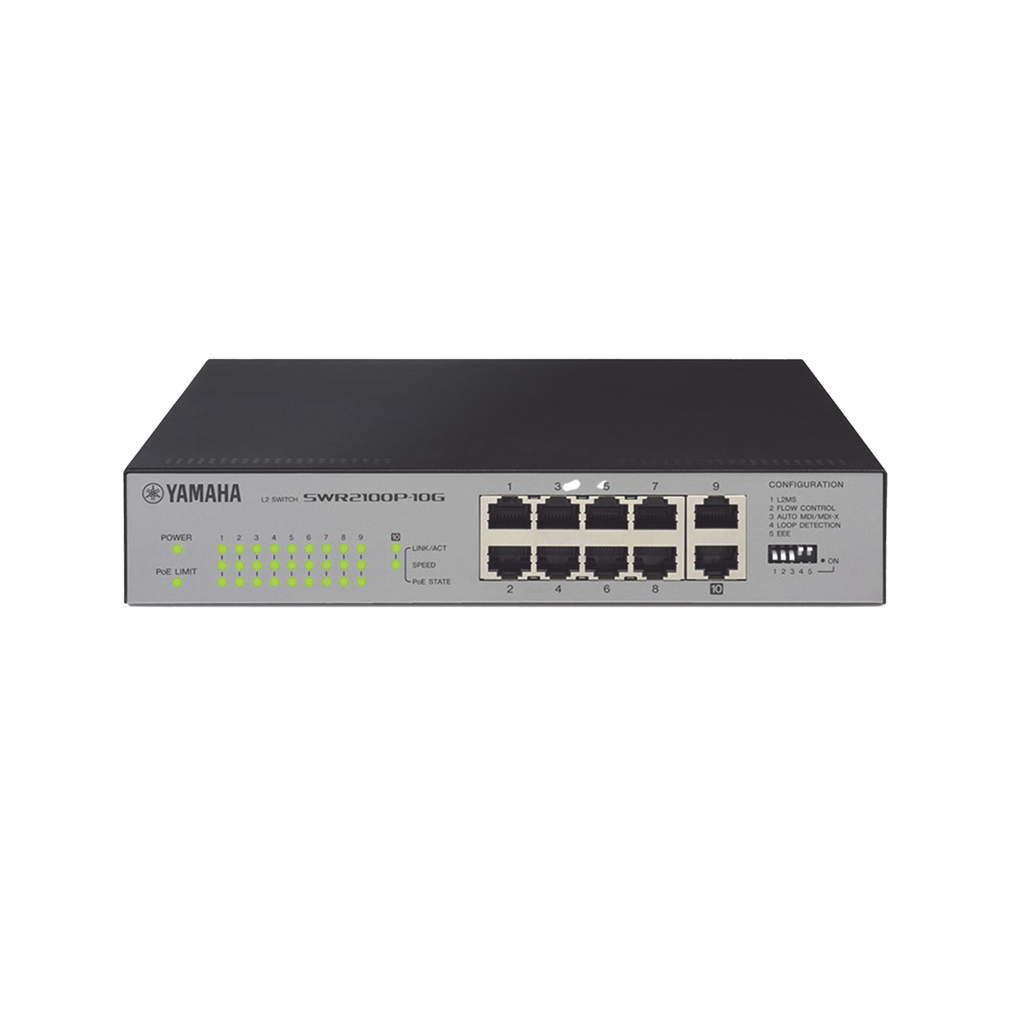 SWITCH DE RED POE 10 PUERTOS OPTIMIZADO P/ REDES DANTE