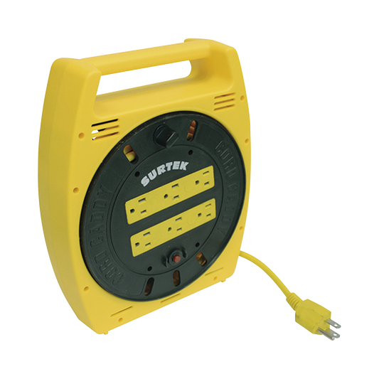 Multicontacto ElÃ©ctrico Tipo Carrete con 6 Contactos y 6 metros de ExtensiÃ³n / 127 V CA 10 A MÃ¡ximo.