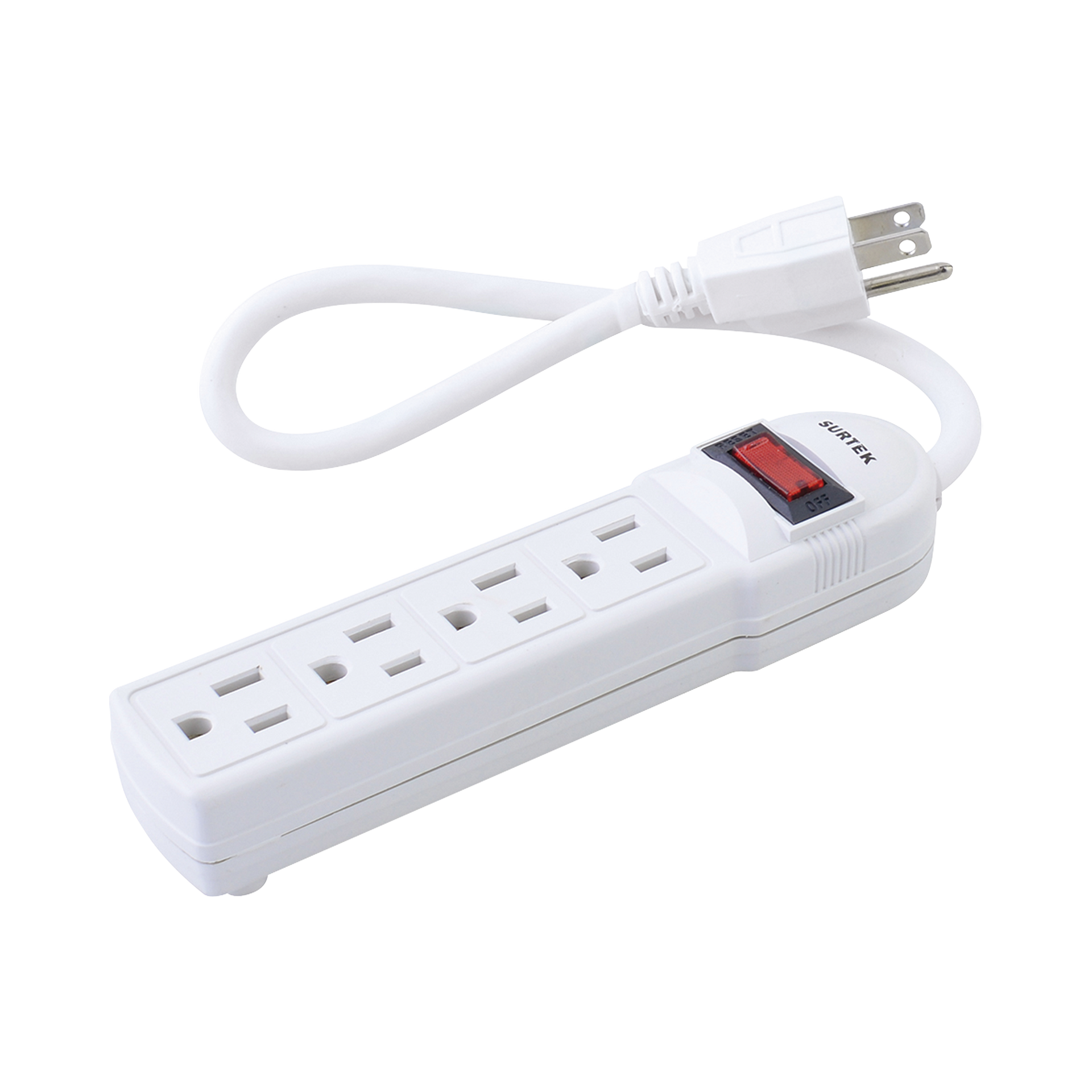 Multicontacto con cable 30 cm. 4 tomas 127 Vca lÃ­nea, tierra, neutro 15 A max.