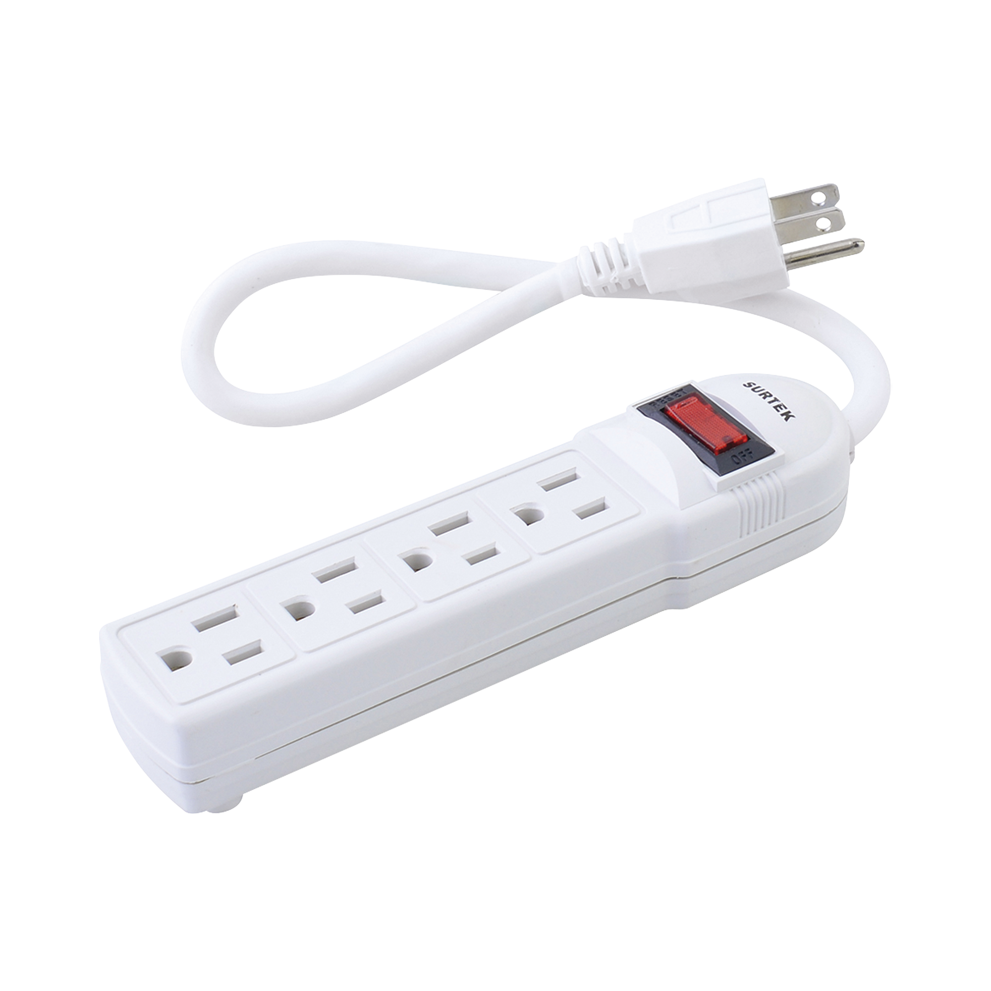 Multicontacto con cable 30 cm. 4 tomas 127 Vca lÃ­nea, tierra, neutro 15 A max.