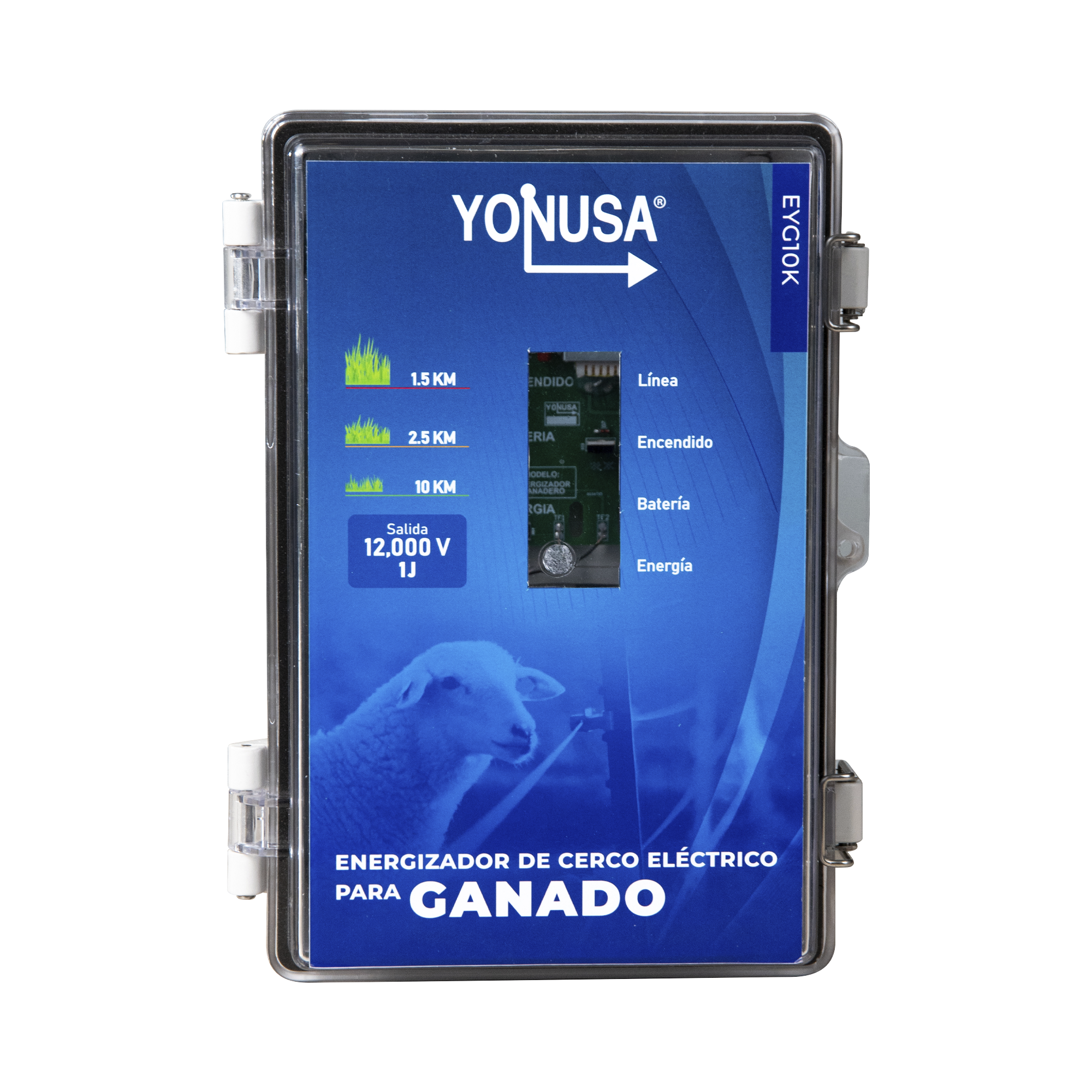 Energizador para Ganado 10,000Volts-2JOULES/ 25,000 metros lineales de protecciÃ³n / Cercas Electrificadas