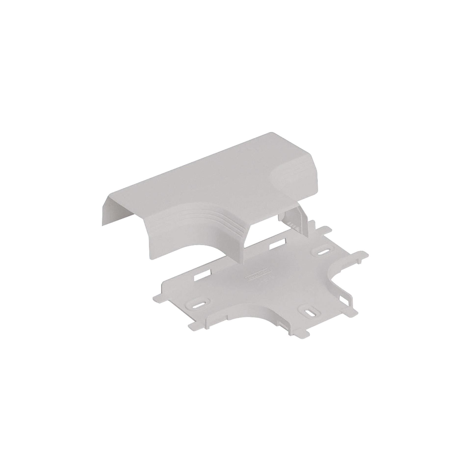 Accesorio en "T", para uso con canaleta T45, Material PVC RÃ­gido, Color Blanco Mate