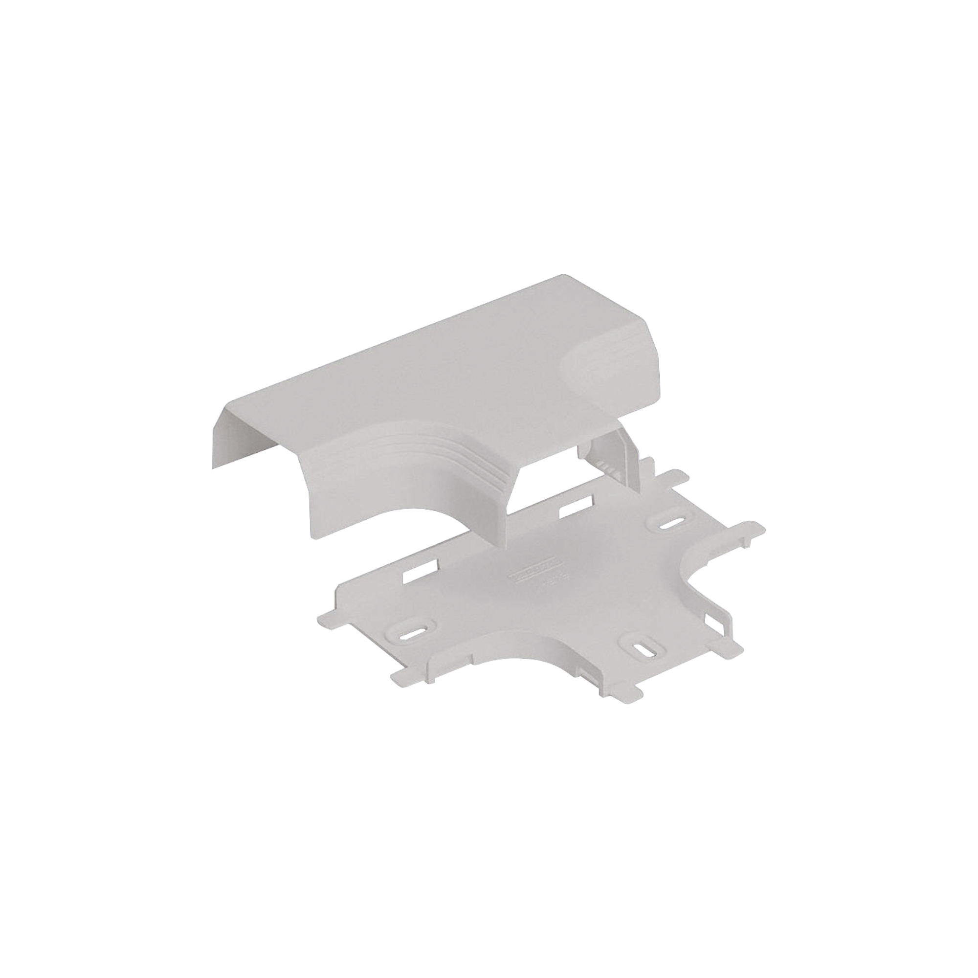 Accesorio en "T", para uso con canaleta T45, Material PVC RÃ­gido, Color Blanco Mate