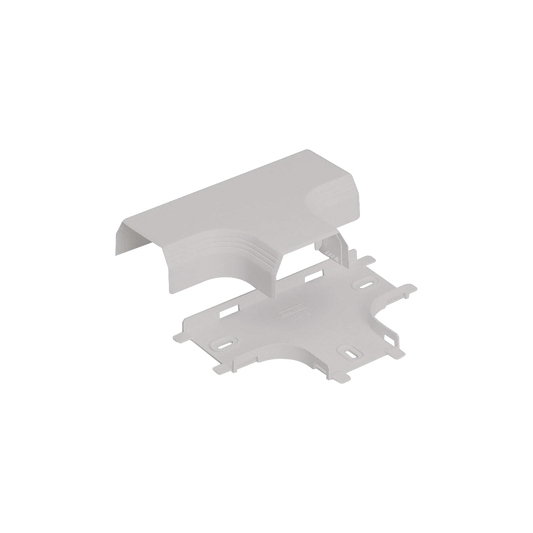 Accesorio en "T", para uso con canaleta T45, Material PVC RÃ­gido, Color Blanco Mate