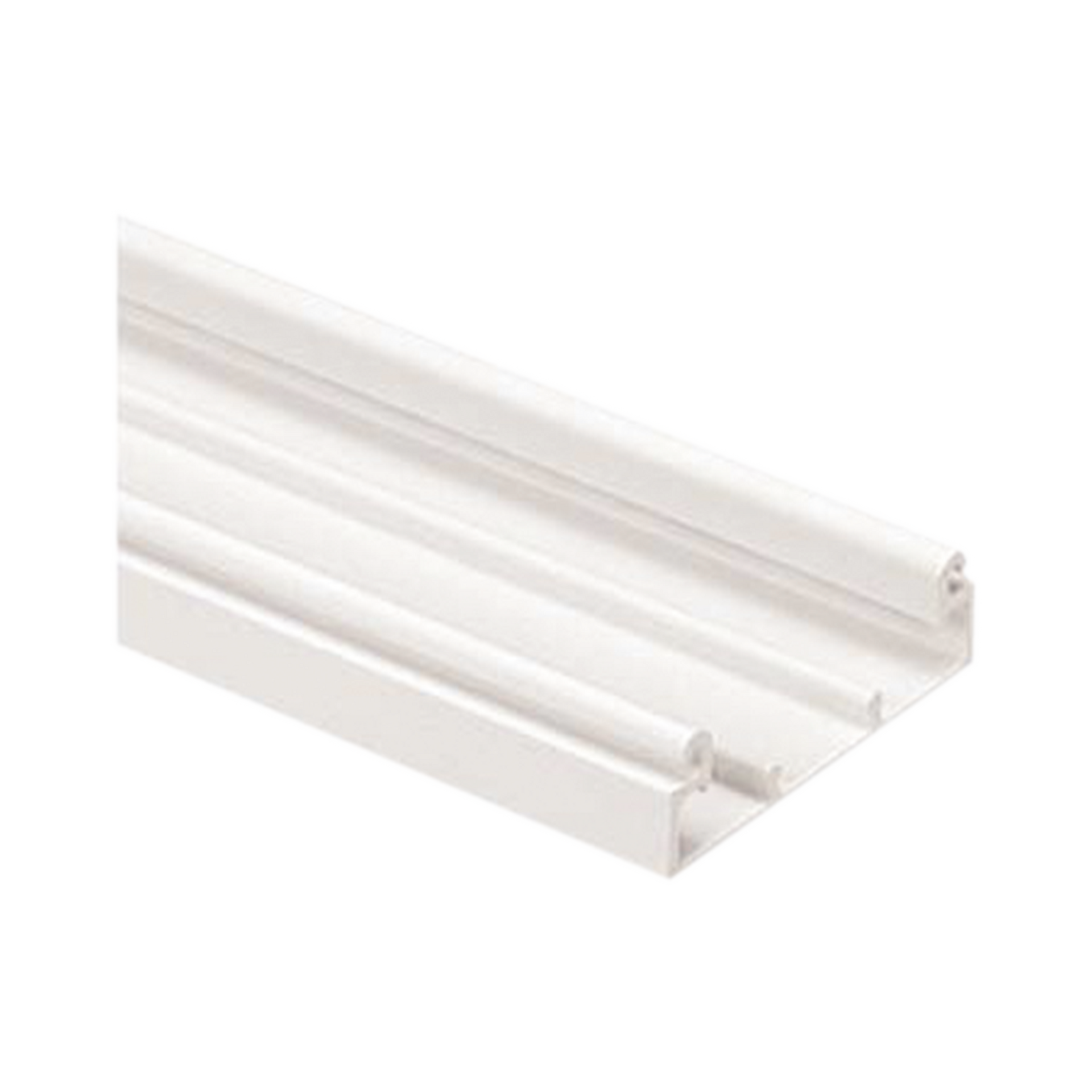 Base para canaleta T-70, de PVC rÃ­gido, con orificios perforados para montaje, 103.3 x 44.9 x 1828.8 mm, Color Blanco