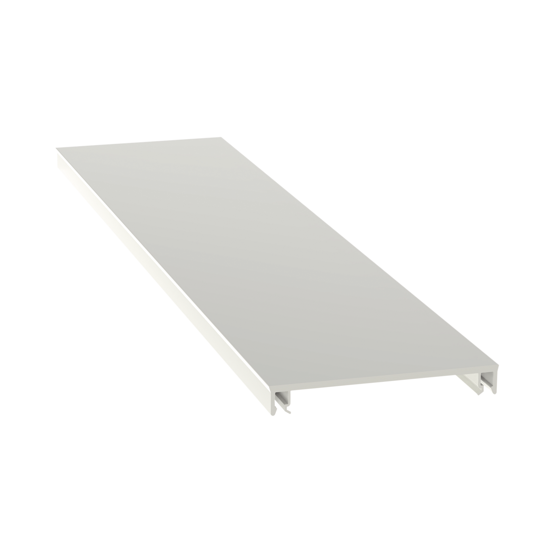 Cubierta para canaleta T-70, de PVC rÃ­gido, 70.1 x 9.1 x 1828.8 mm, Color Blanco