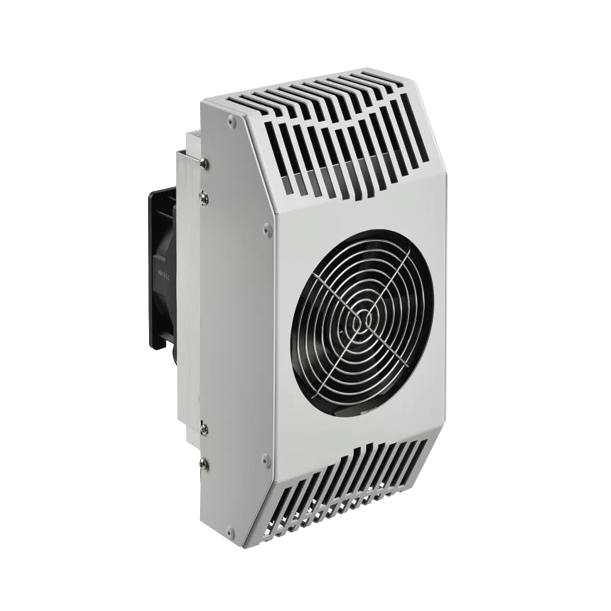 Enfriador TermoelÃ©ctrico Para Interior/Exterior, Uso en Gabinetes de Telecomunicaciones, 321 BTU, 24 Vcd, de Acero Galvanizado, Color Gris