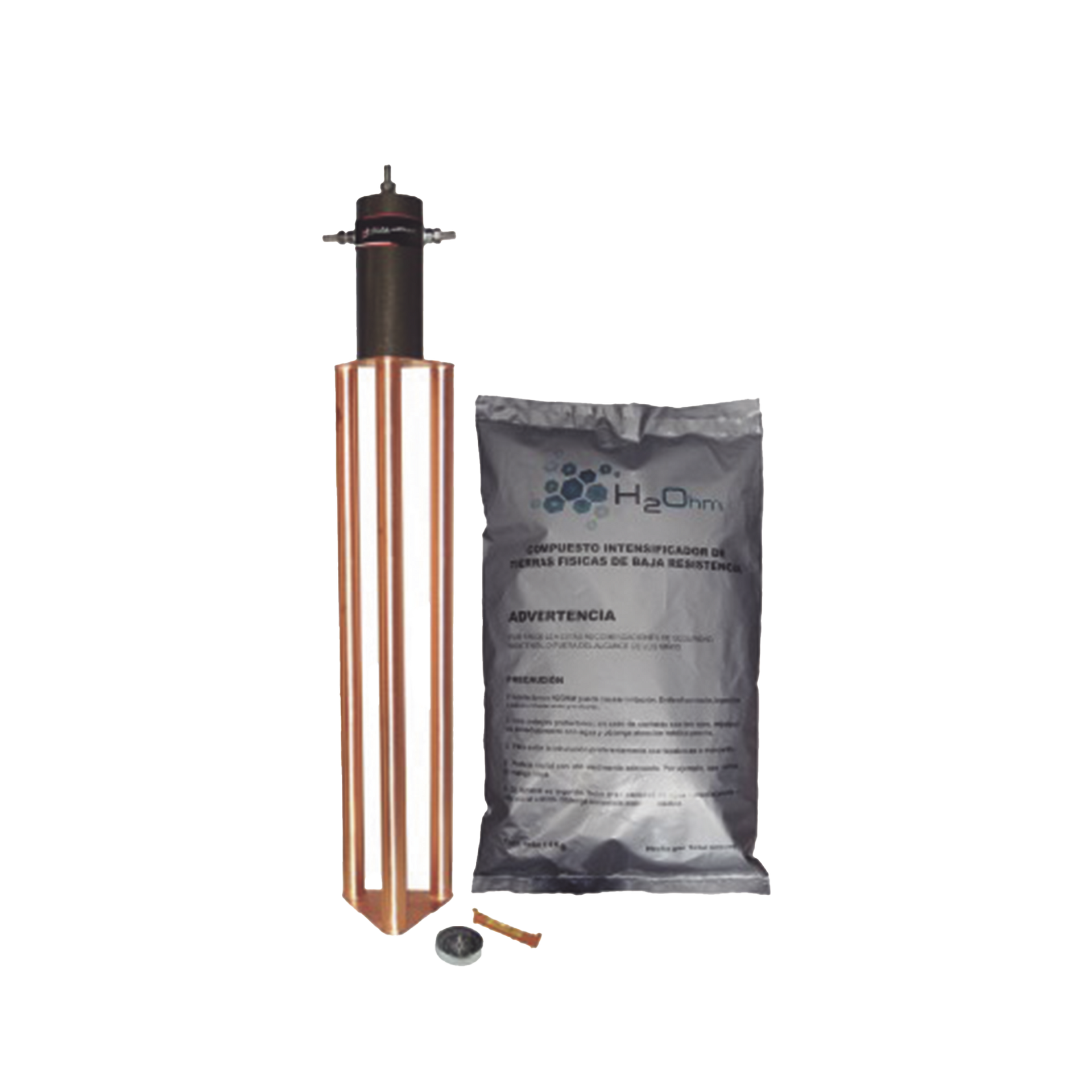 Electrodo para corriente mÃ¡xima de70 Amp. con Filtro y Compuesto H2Ohm.