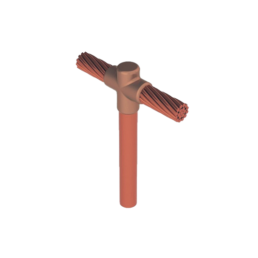 Molde para soldadura exotermica Tipo T, Tope de varilla 5/8 in. a Cable de Paso 2/0 AWG