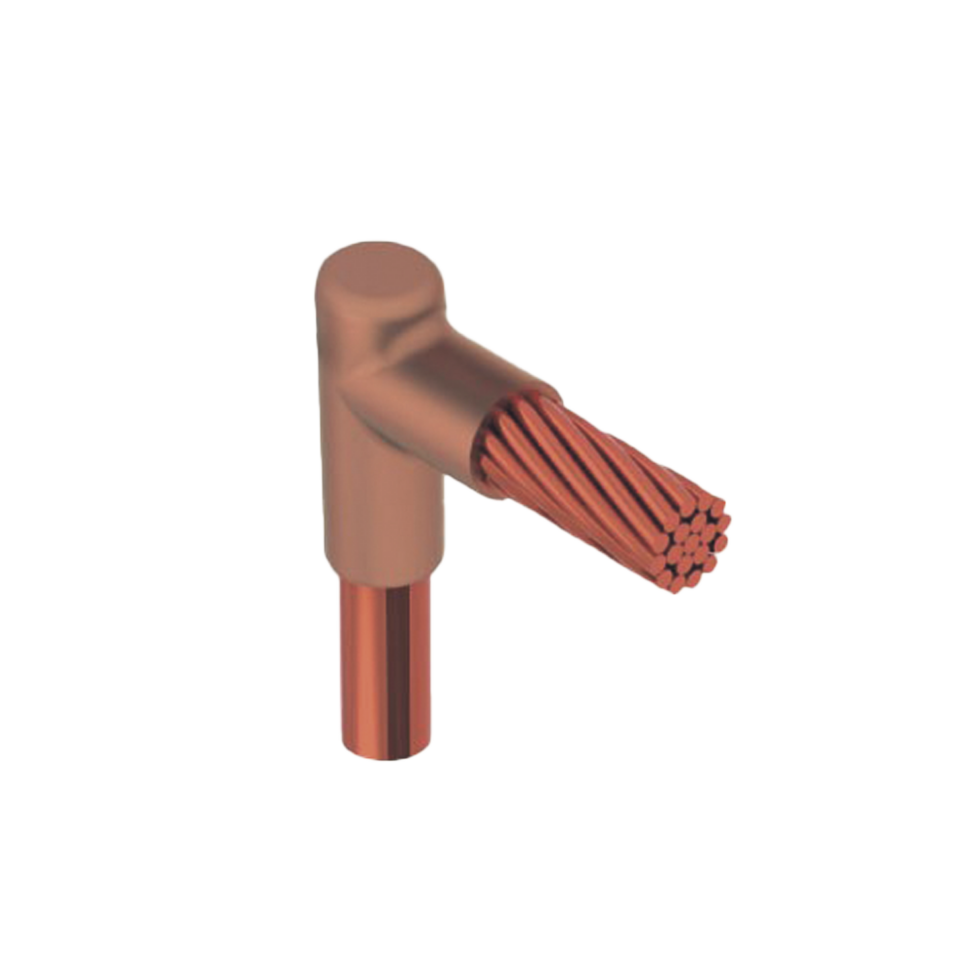 Molde para Soldadura Exotermica Tipo L, tope varilla 1/2 In a Cable 1/0 Awg