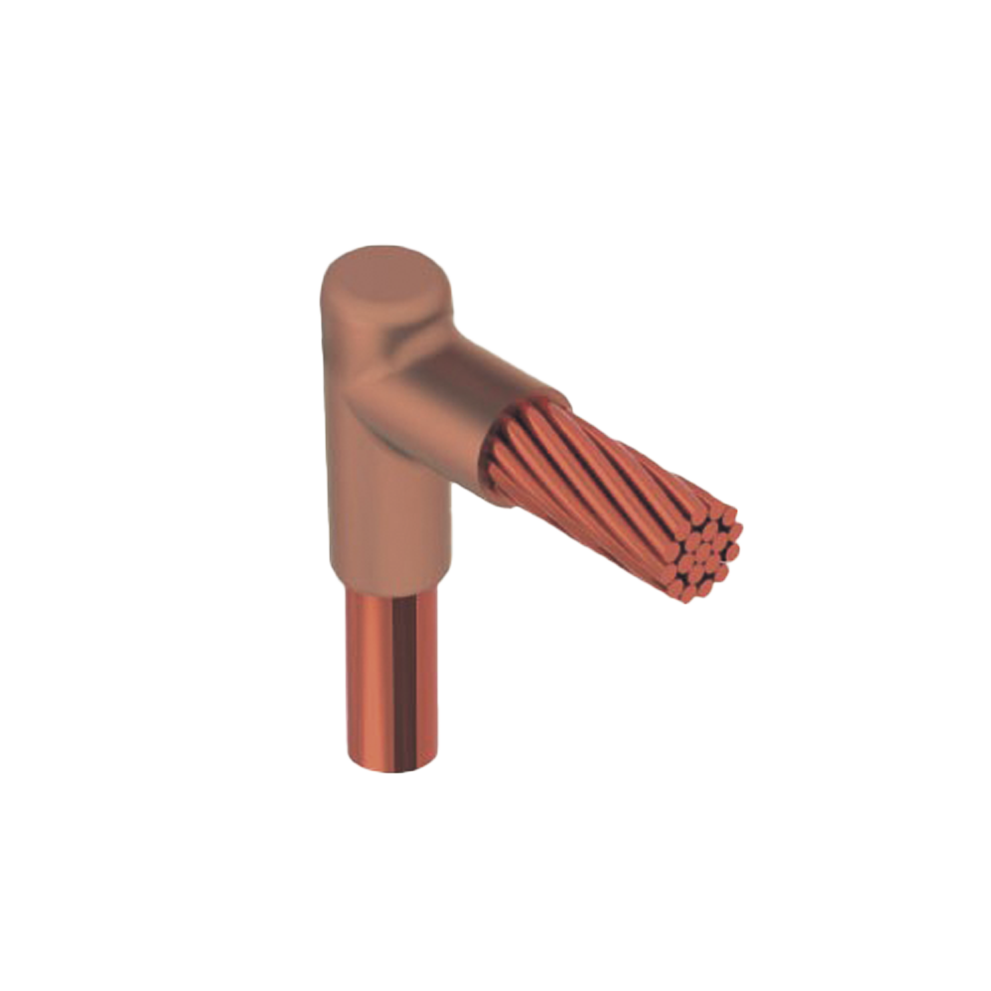 Molde para Soldadura Exotermica Tipo L, tope varilla 1/2 In a Cable 1/0 Awg