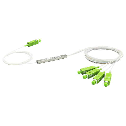 Splitter (Divisor Ãptico) tipo PLC, 1x4, conectores SC/APC