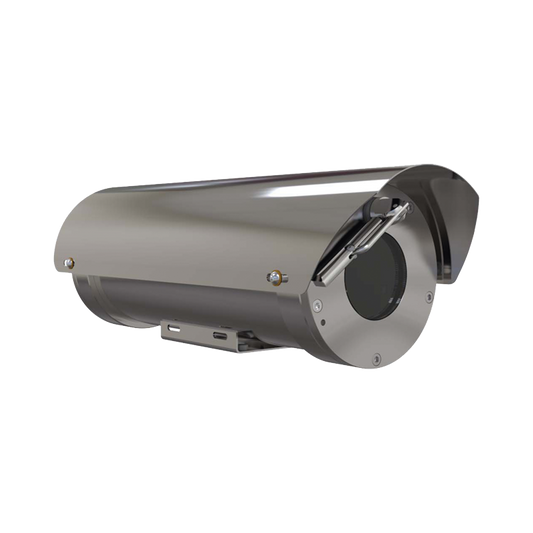 Camara IP Zoom con gabinete antiexplosion 2MP, 32X, IP68, WiseStream II / con wiper