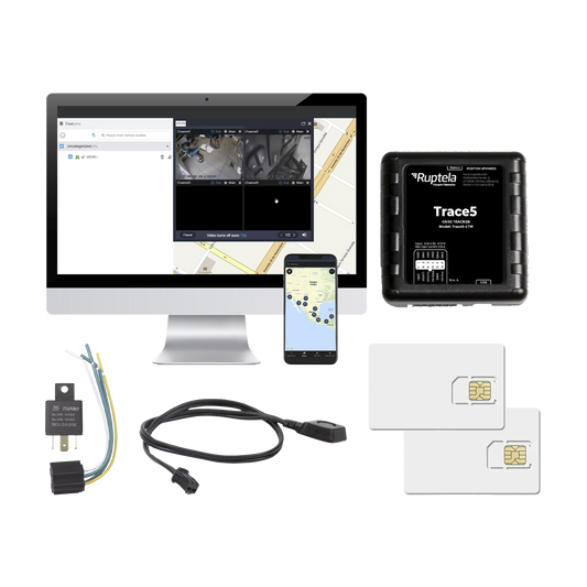Kit de Localizador Vehicular 2G y 4G/ Rastreo / ConducciÃ³n eficiente / Deteccion de Jammer / Registro de conductores / Relay + BotÃ³n de pÃ¡nico + EPCOMGPSANUAL + SIM500MB2Y
