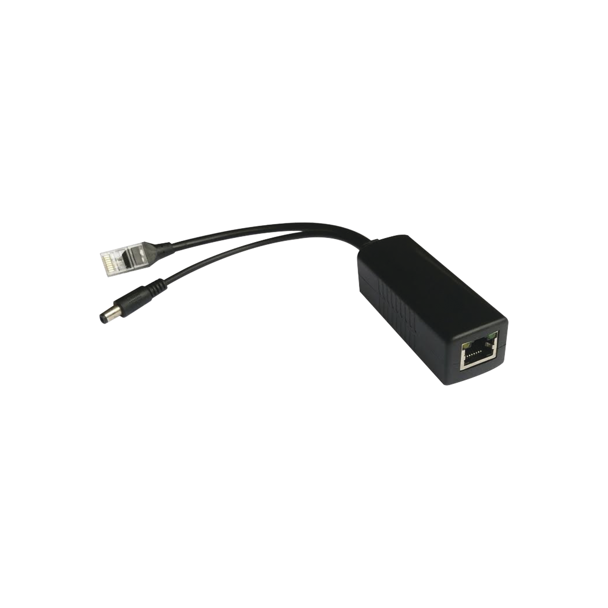 Cable divisor PoE pasivo de 48-55 Vcc @ 12 Vcc, 2 A. Aplicaciones como adaptar micrÃ³fonos en cÃ¡maras IP