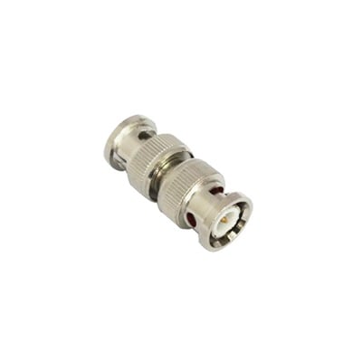 Adaptador tipo barril para 75 Ohm, de conector BNC macho a BNC macho, NÃ­quel/ Oro/ TeflÃ³n.
