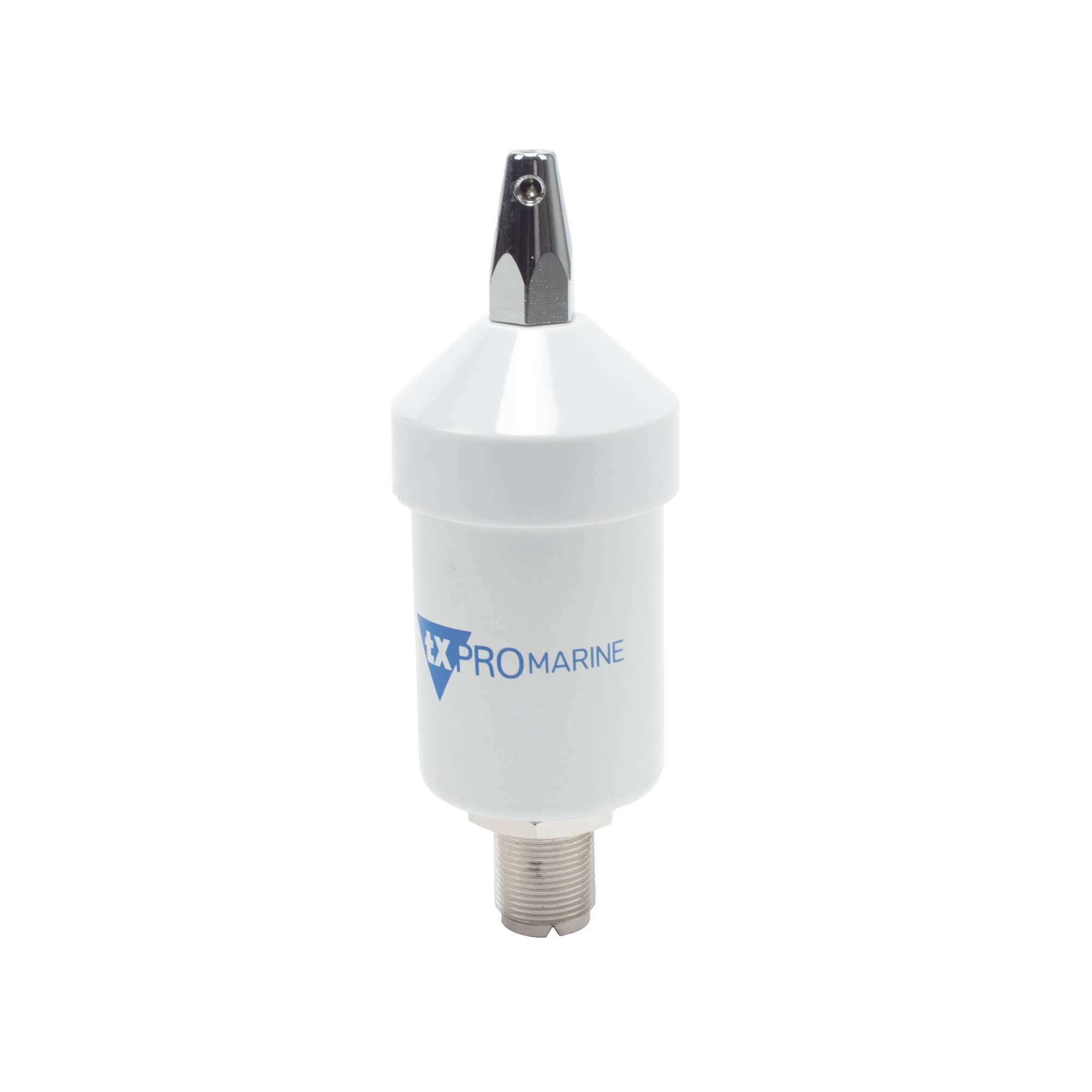 Antena marina VHF en lÃ¡tigo de acero inoxidable en rango de 156 a 163 MHz. Incluye cable de 4.5 m con conectores PL-259 instalados y montaje en L