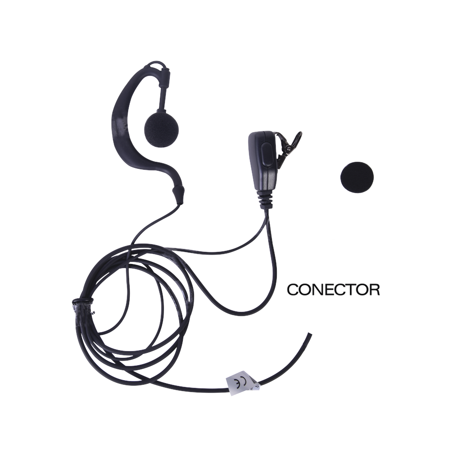 MicrÃ³fono - audÃ­fono de solapa ajustable al oÃ­do para KENWOOD PKT23K