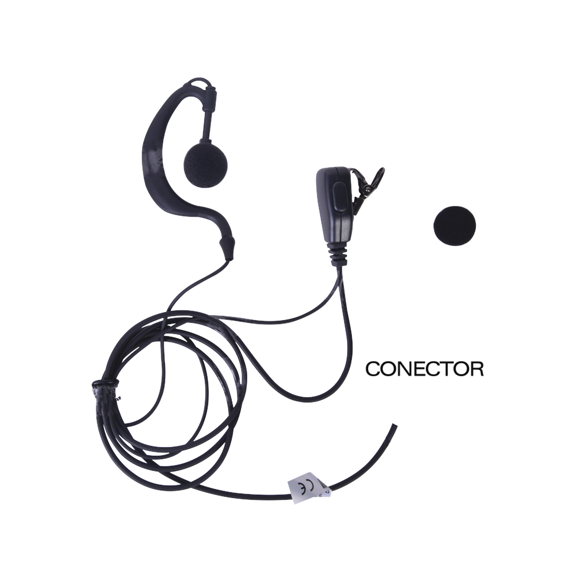 MicrÃ³fono - audÃ­fono de solapa ajustable al oÃ­do para KENWOOD PKT23K